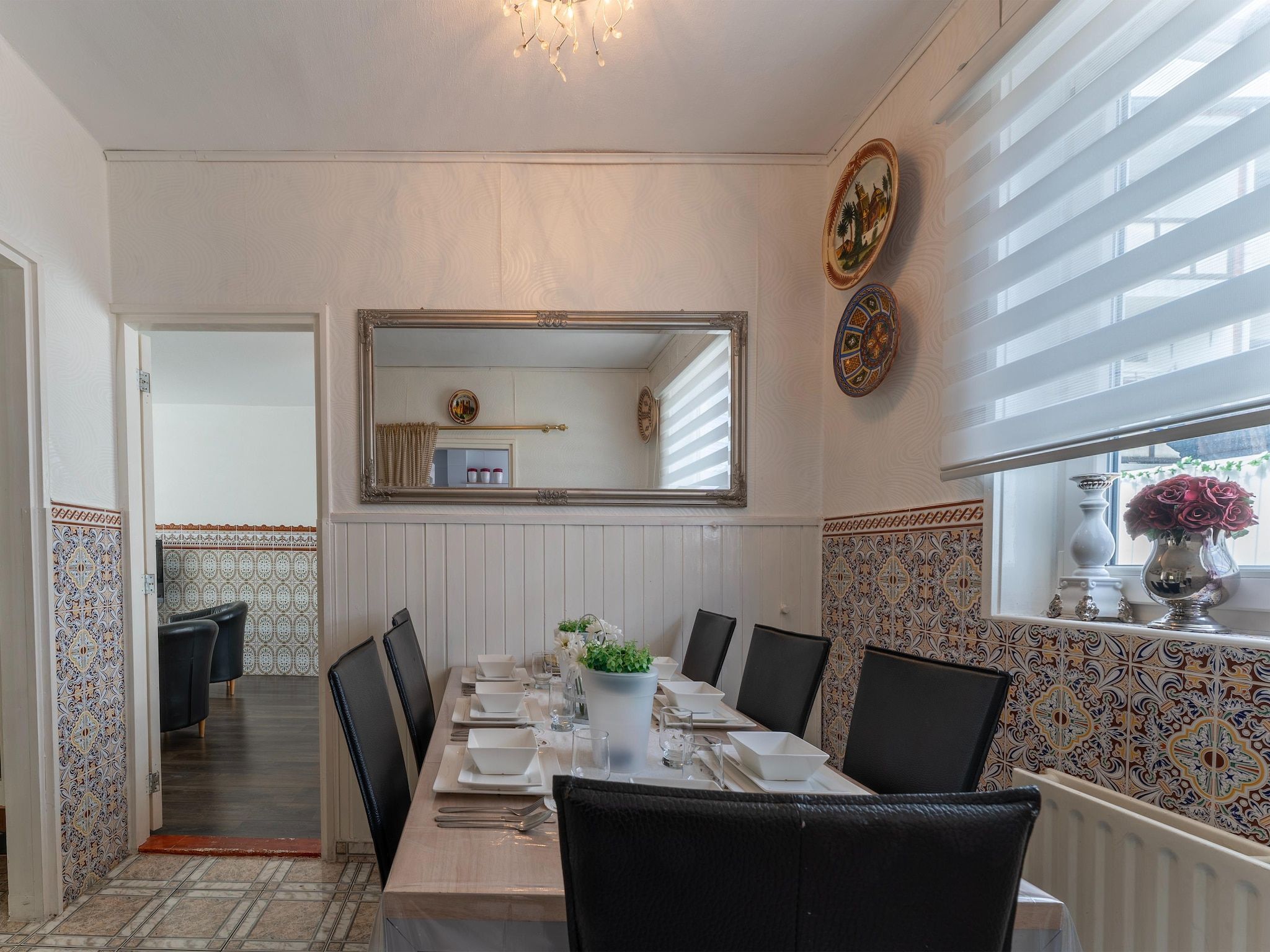 De eetkamer van Vakantiewoning Aarab in Vlissingen