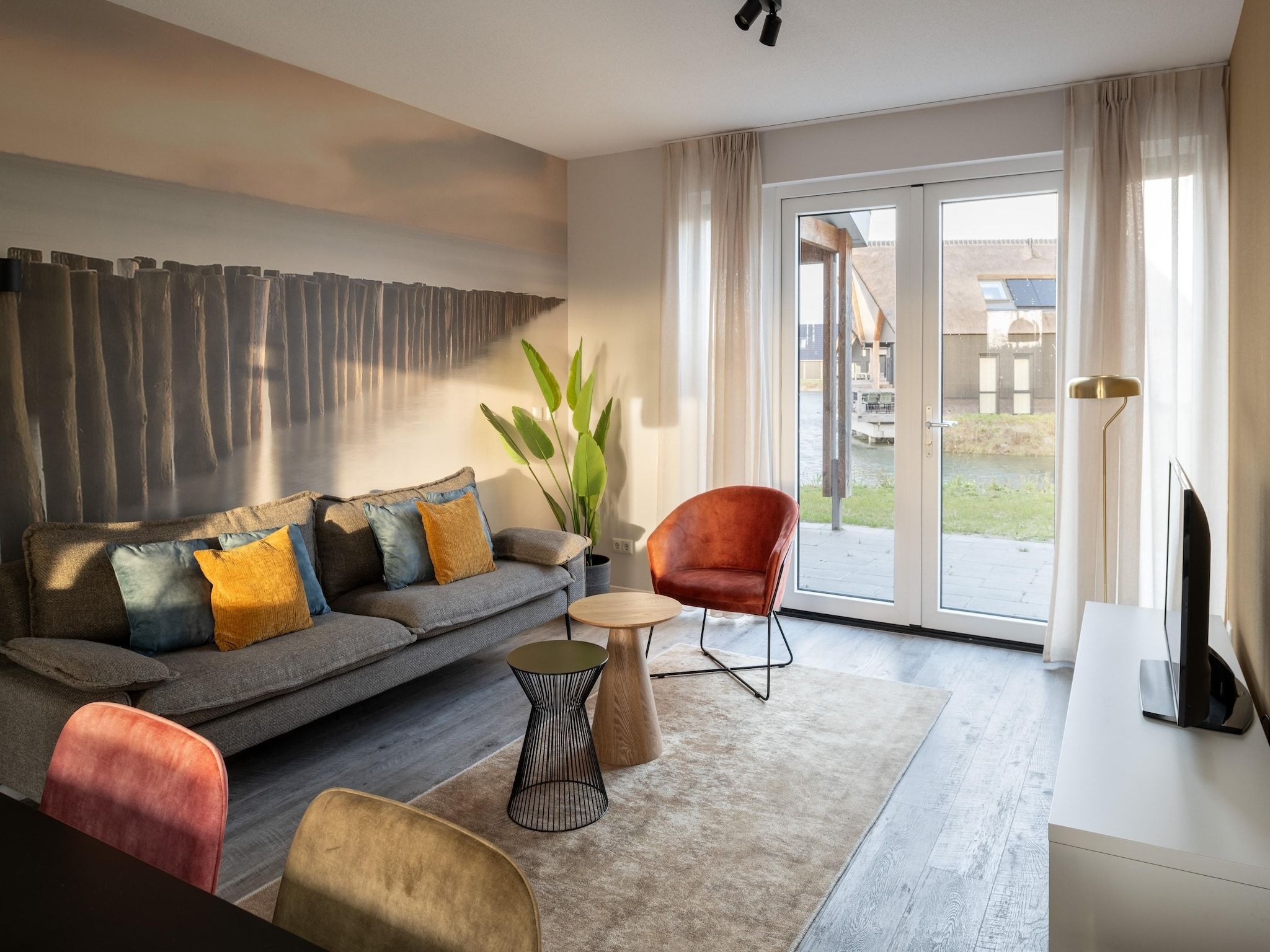 De woonkamer van Resort Nieuwvliet-Bad 1 in Nieuwvliet