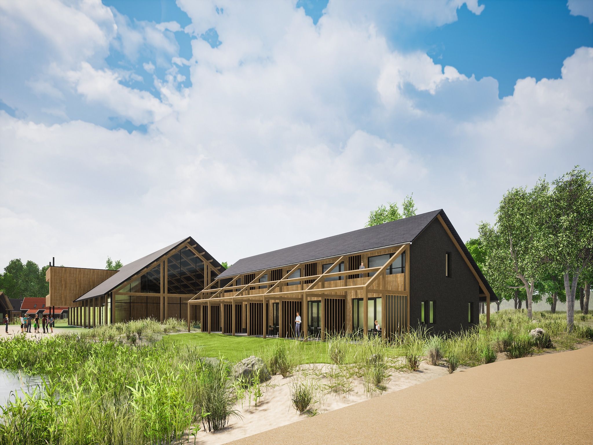 De buitenkant van Resort Nieuwvliet-Bad 2 in Nieuwvliet