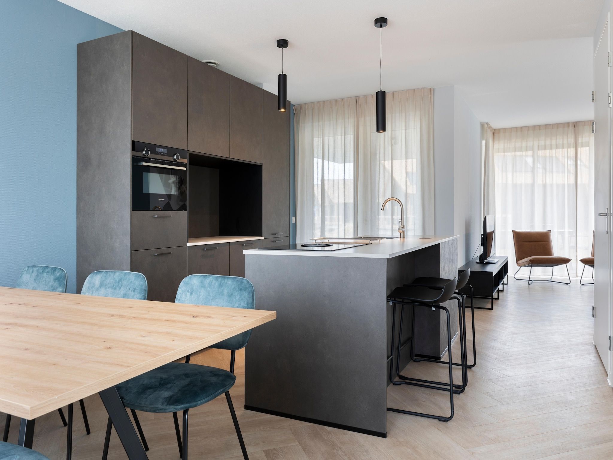 De keuken van Resort Nieuwvliet-Bad 3 in Nieuwvliet