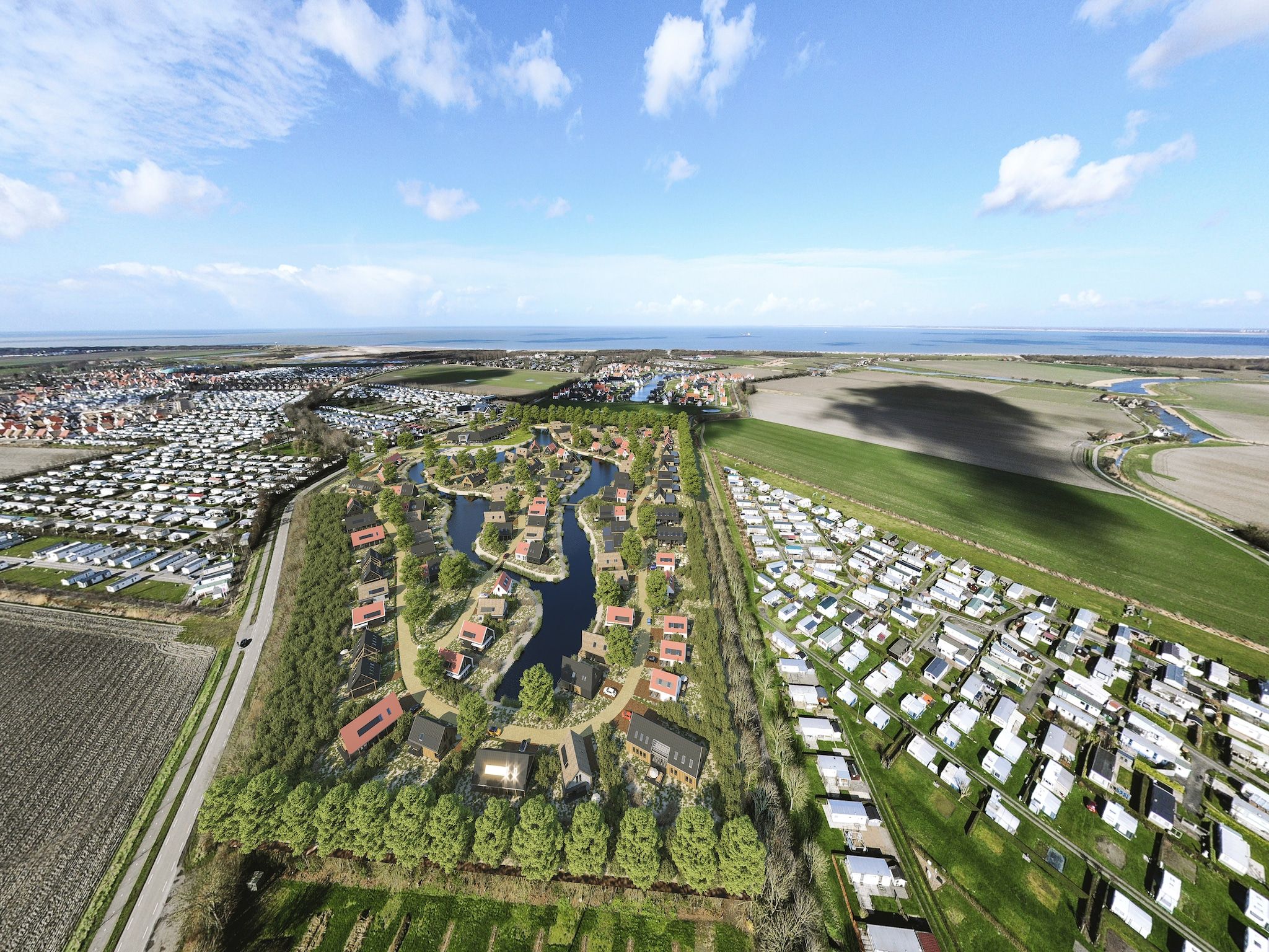 De buitenkant van Resort Nieuwvliet-Bad 5 in Nieuwvliet
