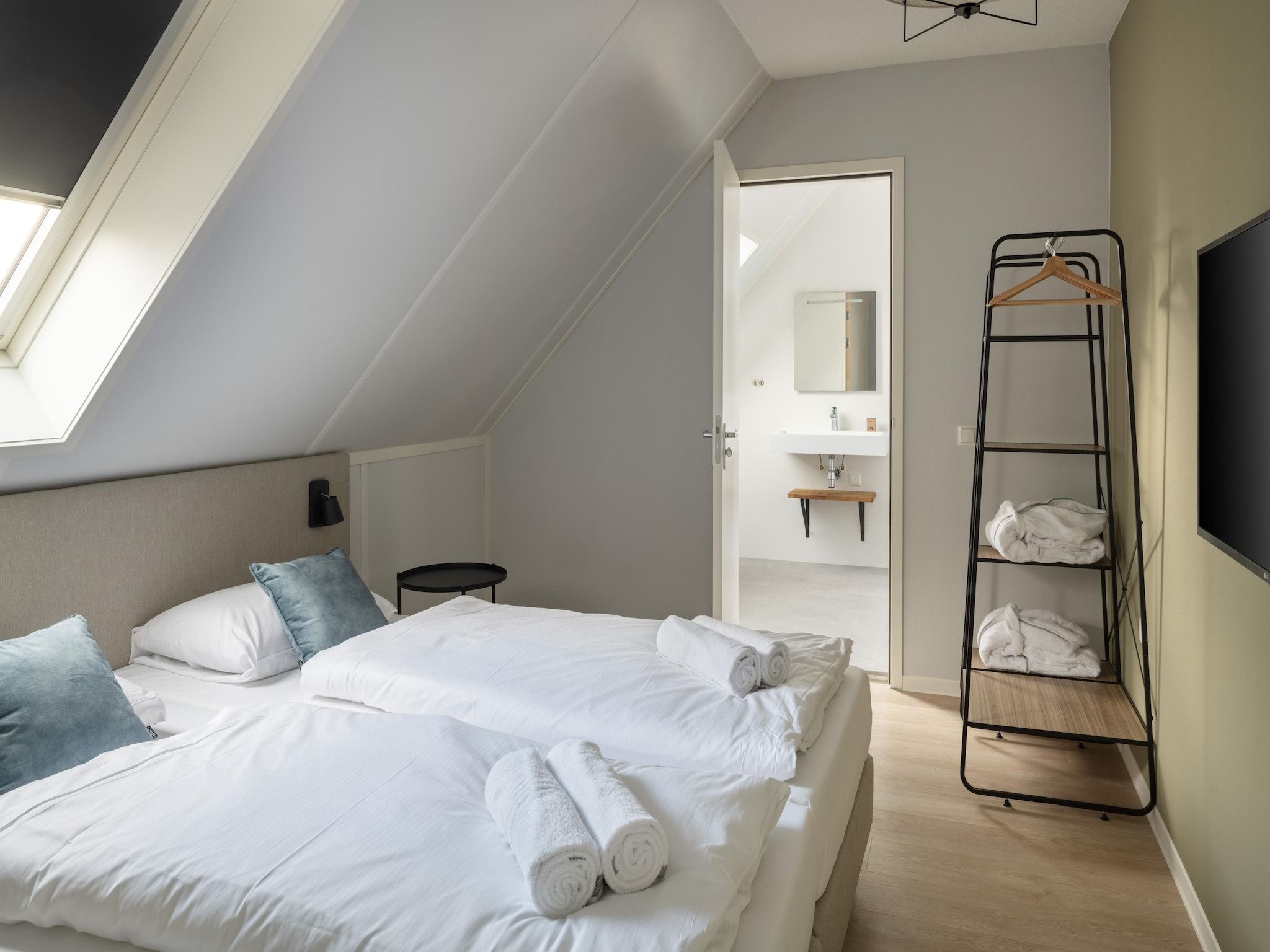 Een slaapkamer van Resort Nieuwvliet-Bad 6 in Nieuwvliet