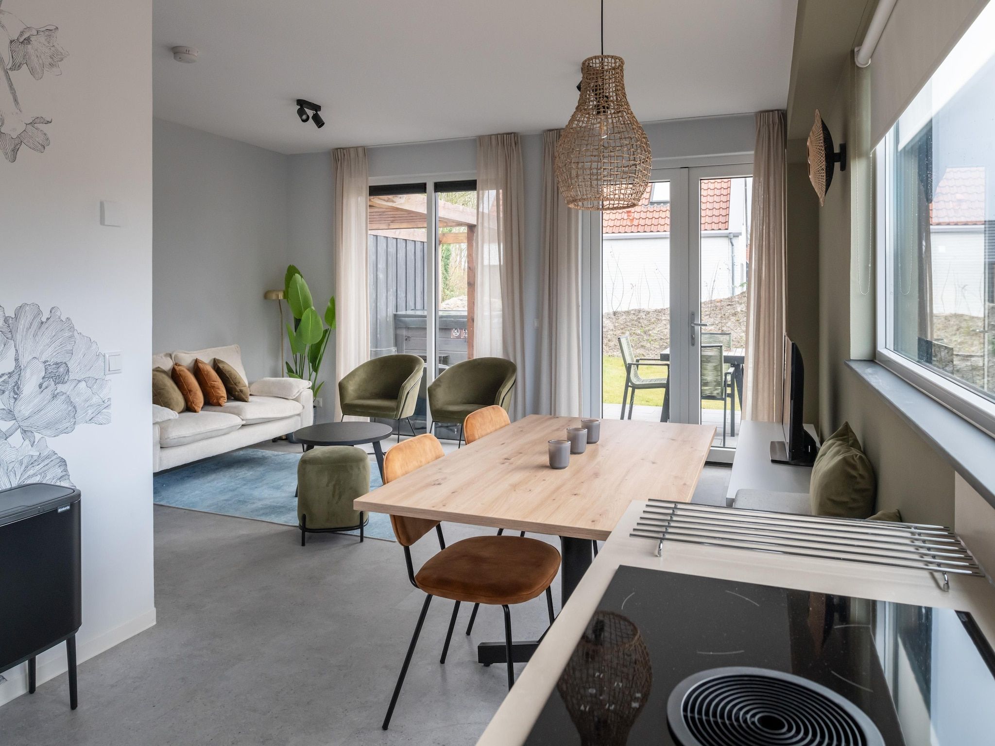 De woonkamer van Resort Nieuwvliet-Bad 6 in Nieuwvliet