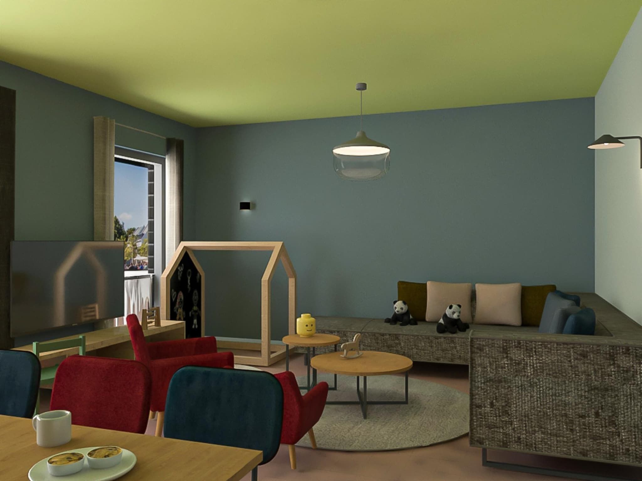 De woonkamer van Resort Nieuwvliet-Bad 7 in Nieuwvliet