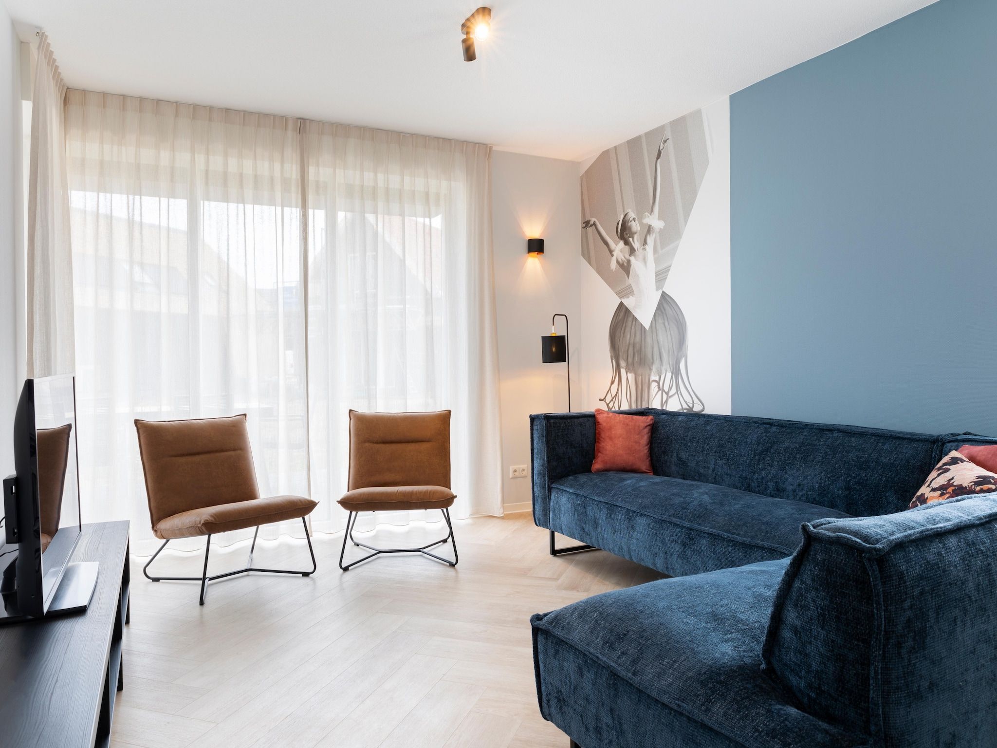 De woonkamer van Resort Nieuwvliet-Bad 7 in Nieuwvliet