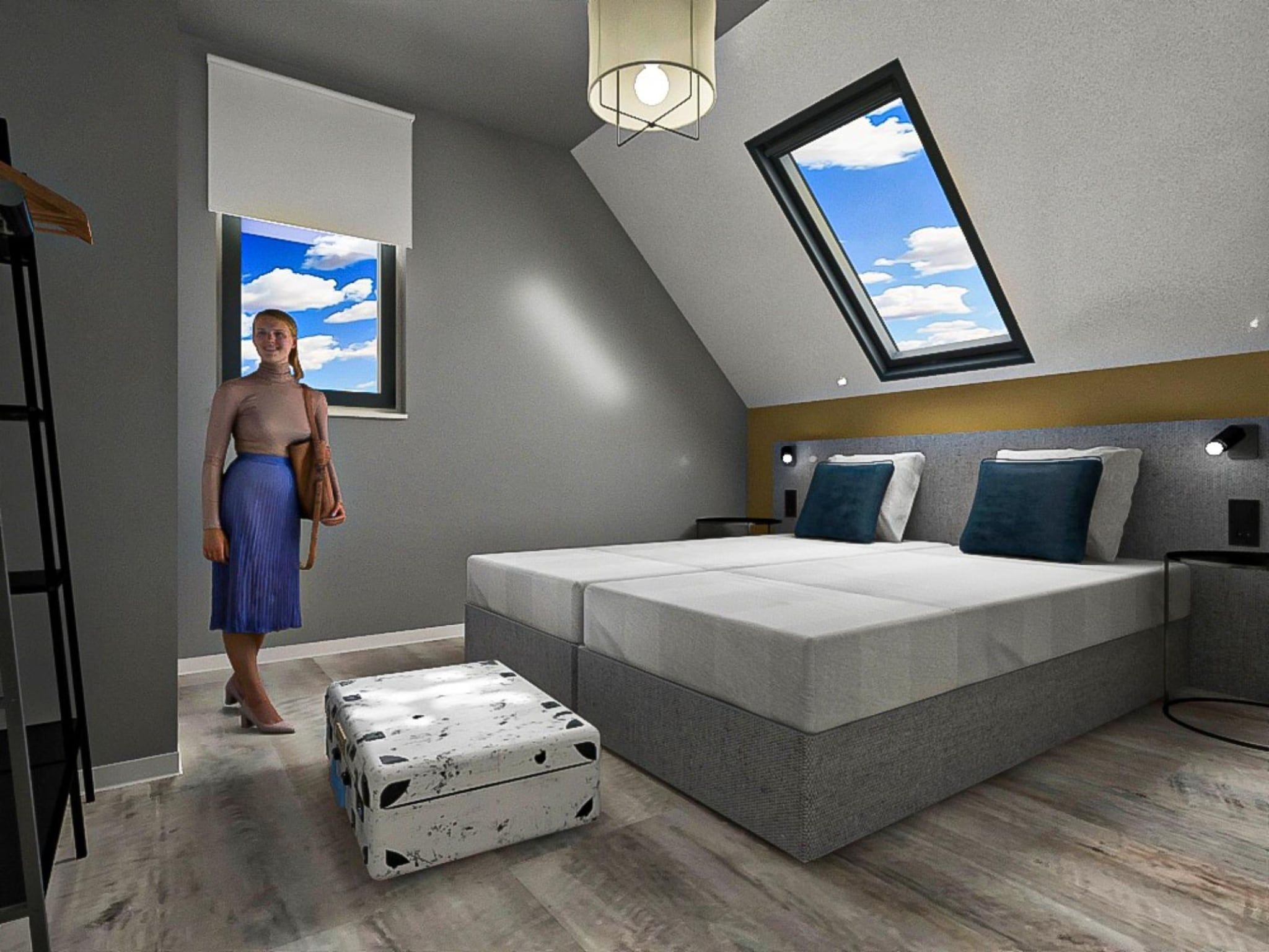 Een slaapkamer van Resort Nieuwvliet-Bad 8 in Nieuwvliet