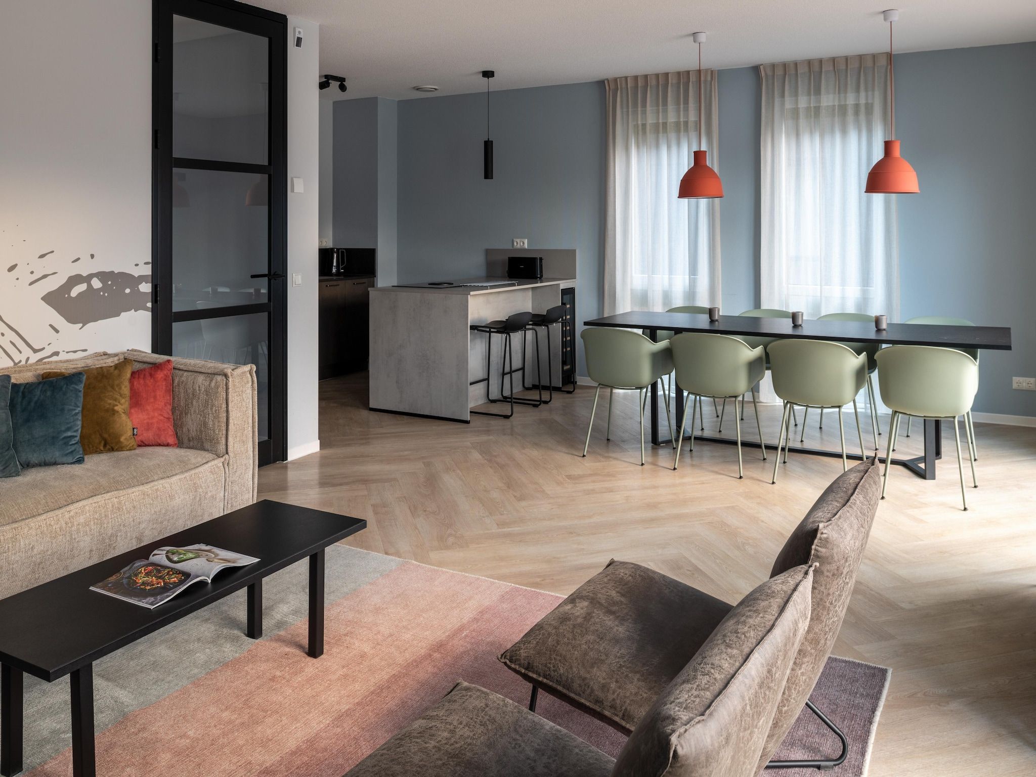 De woonkamer van Resort Nieuwvliet-Bad 14 in Nieuwvliet