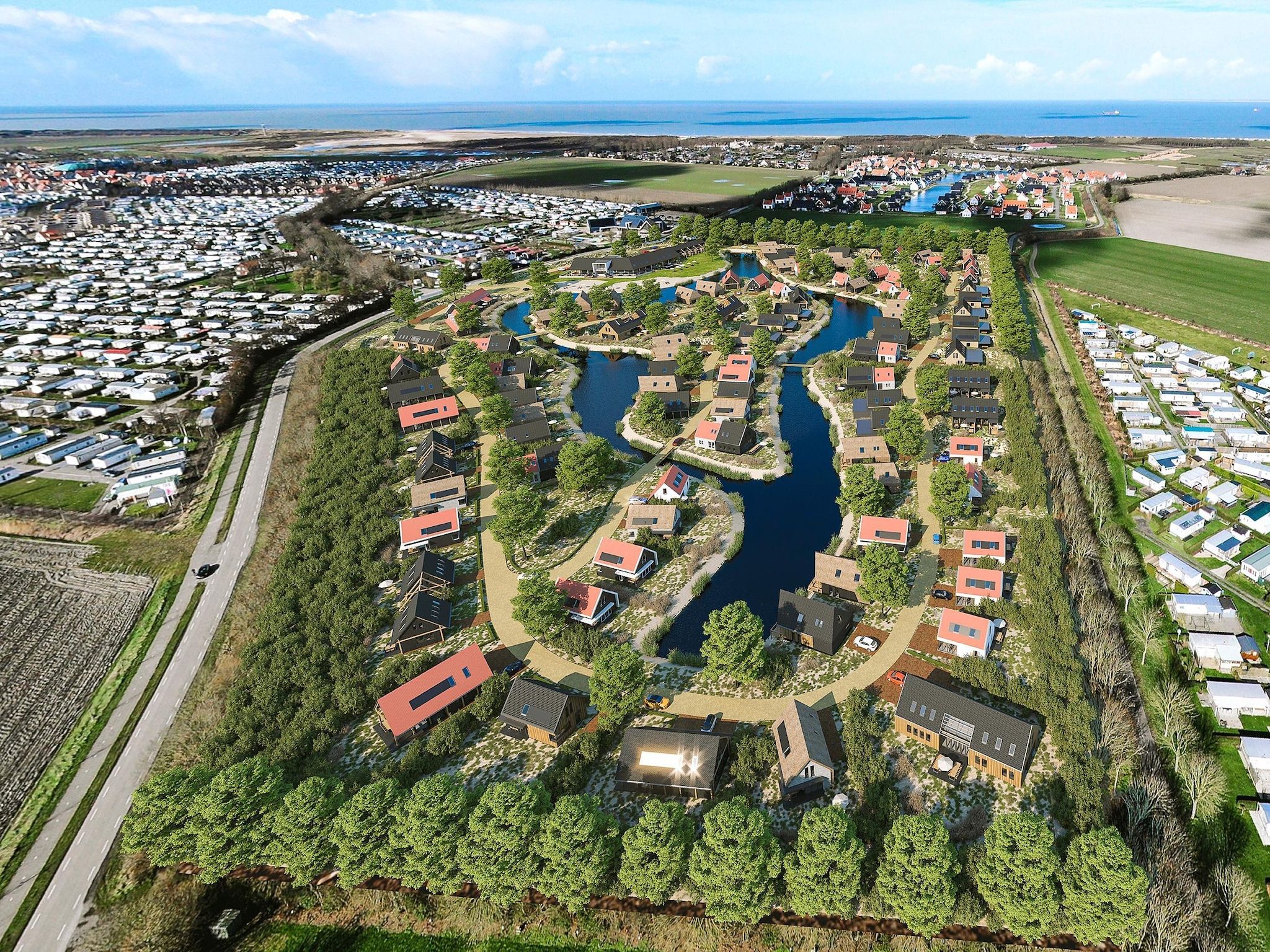 De buitenkant van Resort Nieuwvliet-Bad 17 in Nieuwvliet