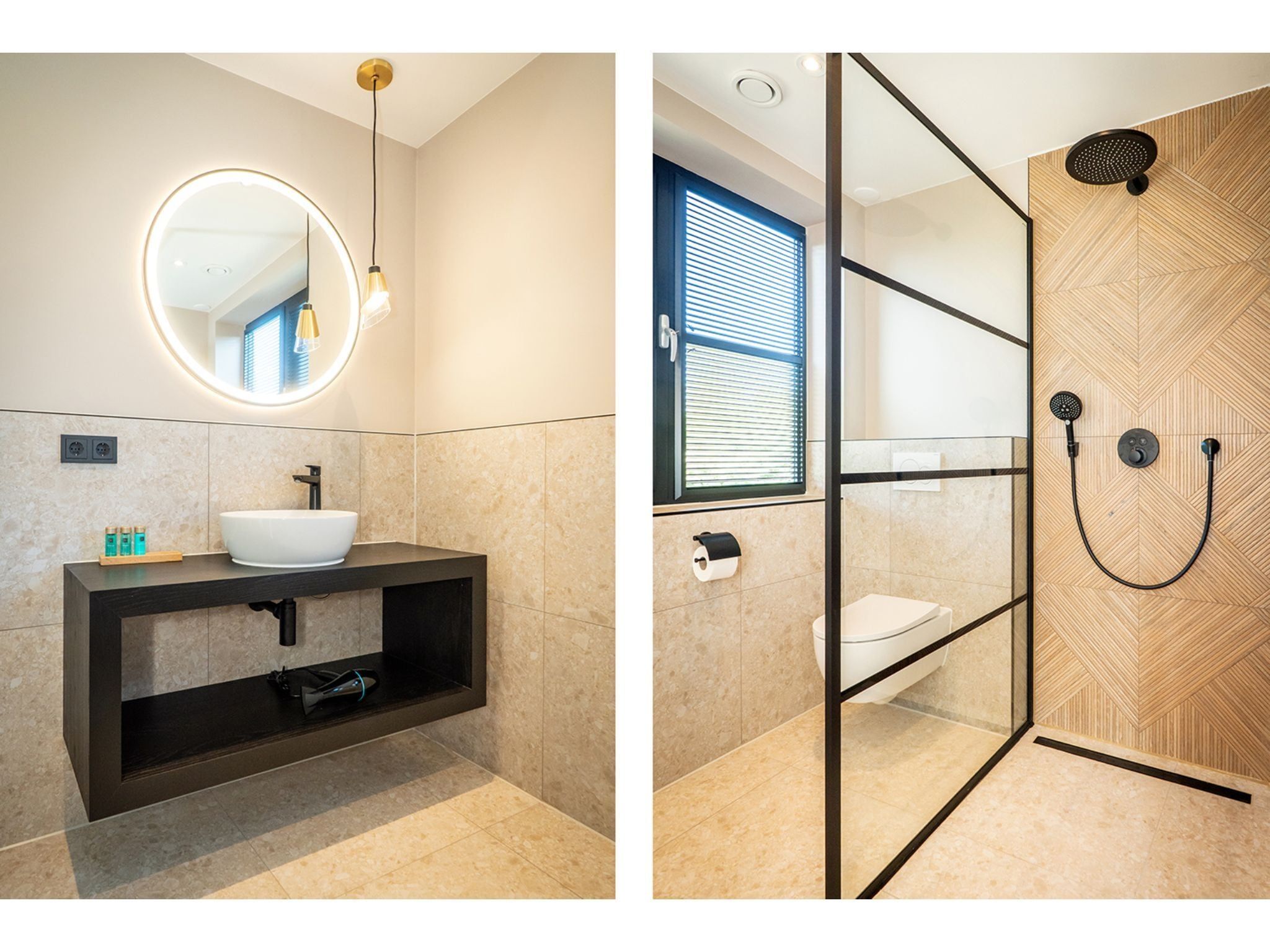 De badkamer van Type N Luxe Villa Zeeburg in De Cocksdorp