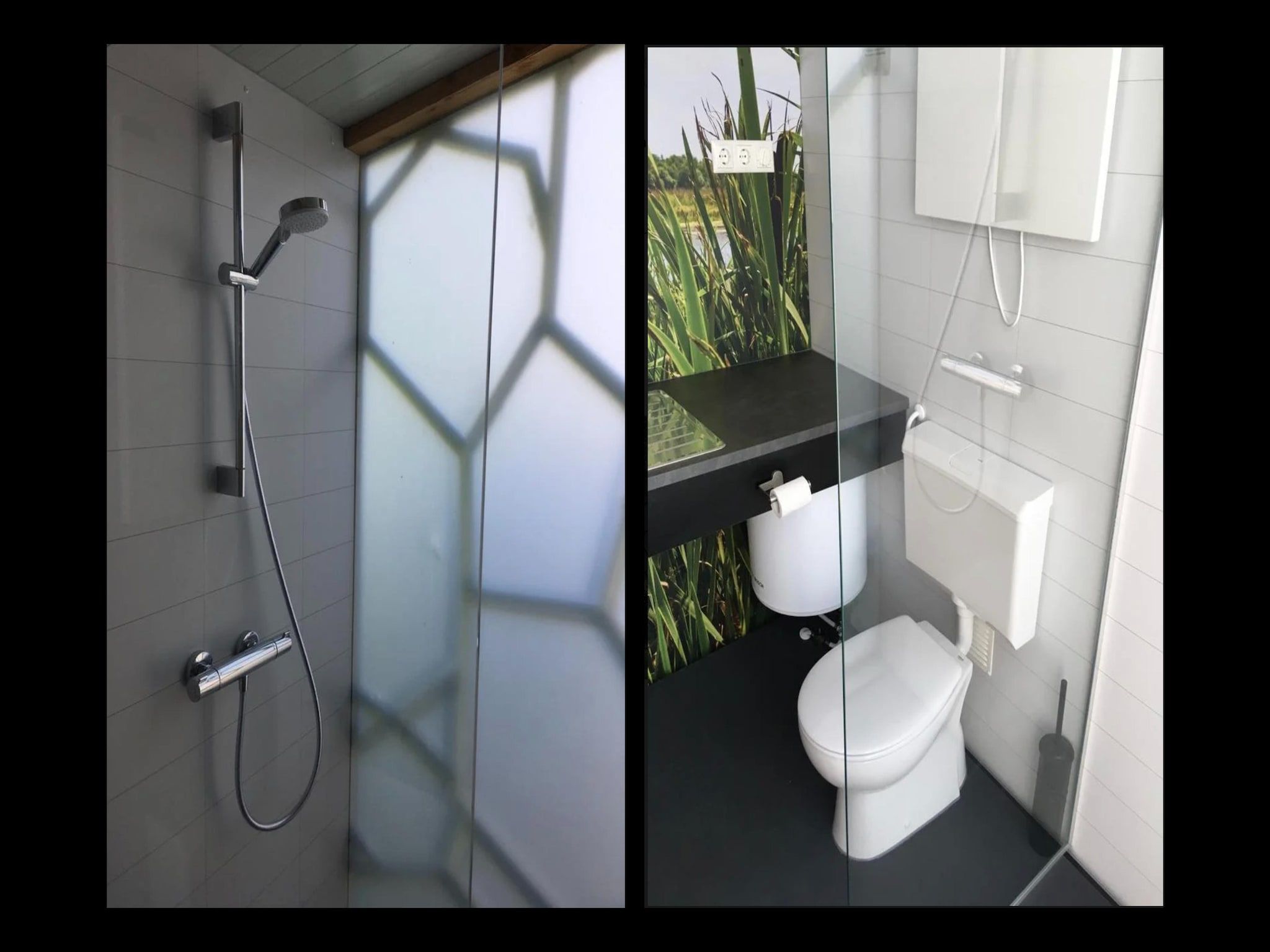 De badkamer van Tentlodge Partijs Wellness met sauna en prive-bad-2p in Dalerveen