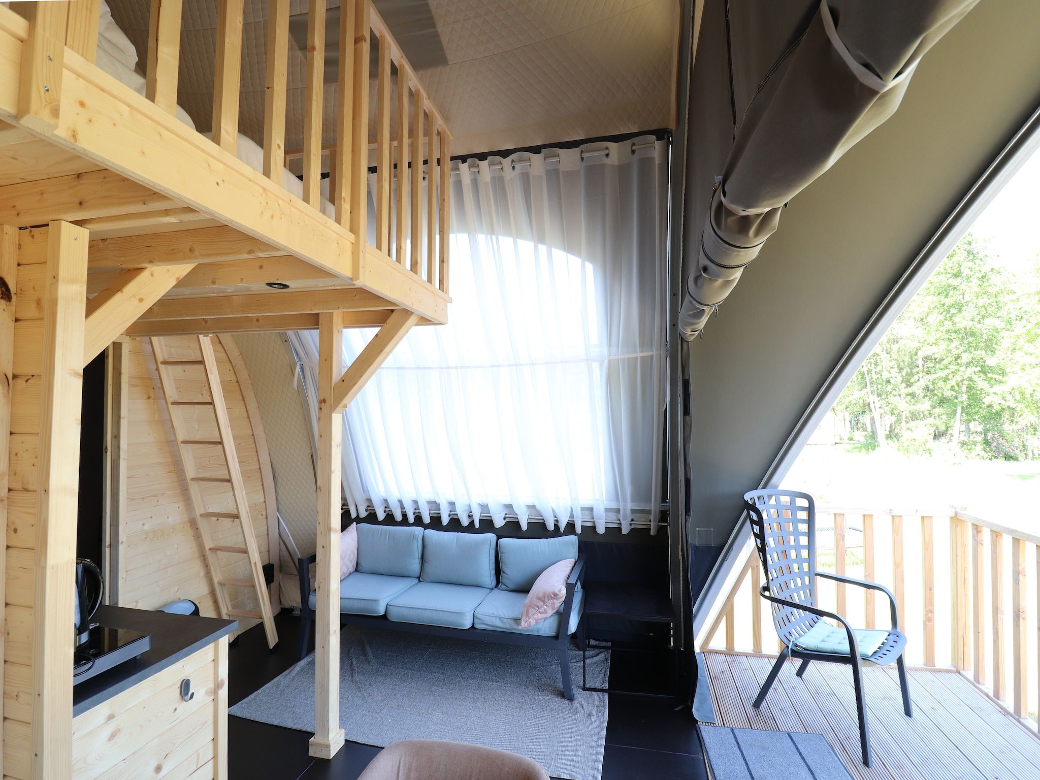 Sfeerbeeld van Tentlodge Partijs Wellness met sauna en prive-bad-2p in Dalerveen