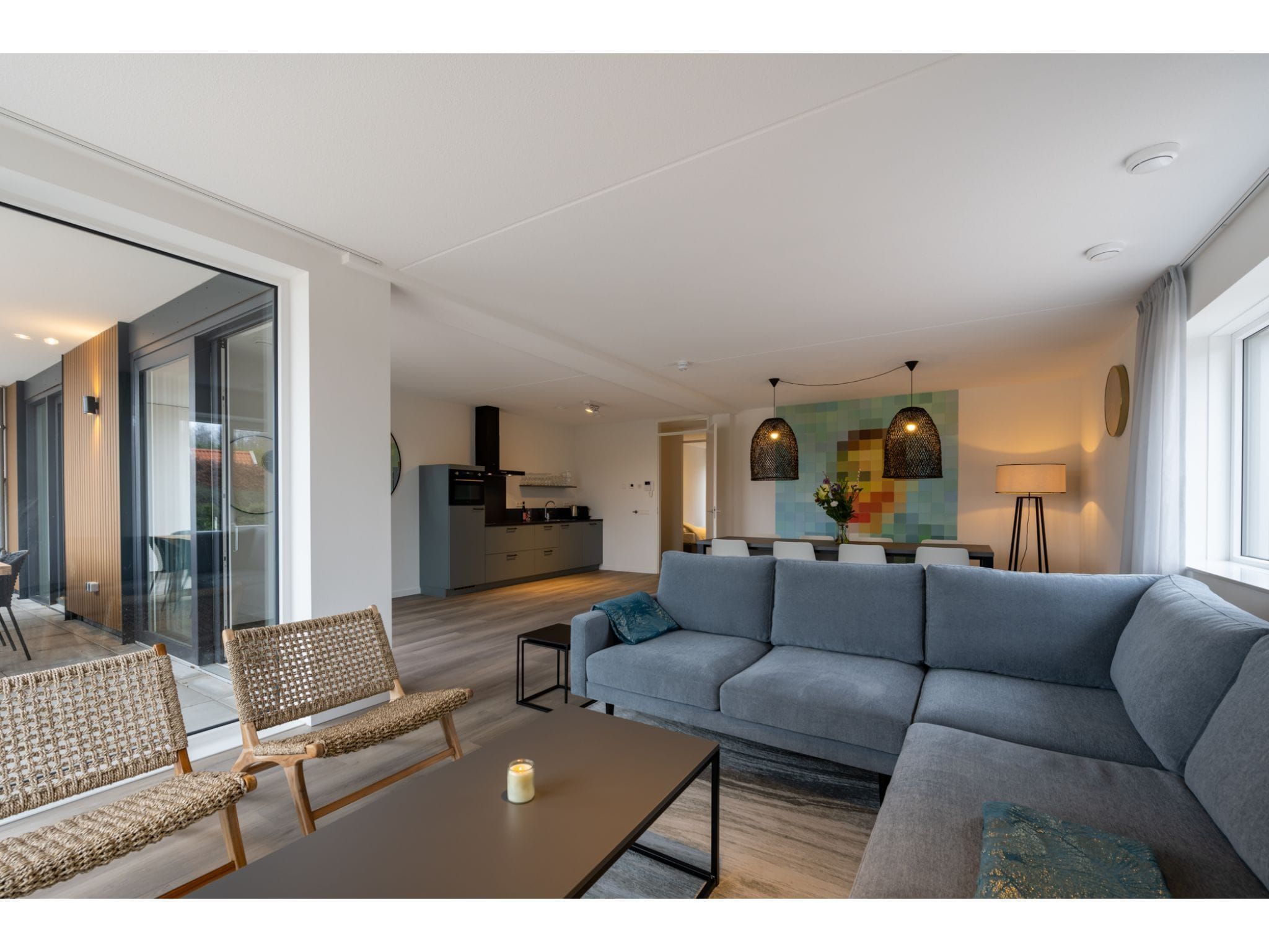 De woonkamer van Harbour Loft 1 / Residence Marina 8 pers in Kamperland