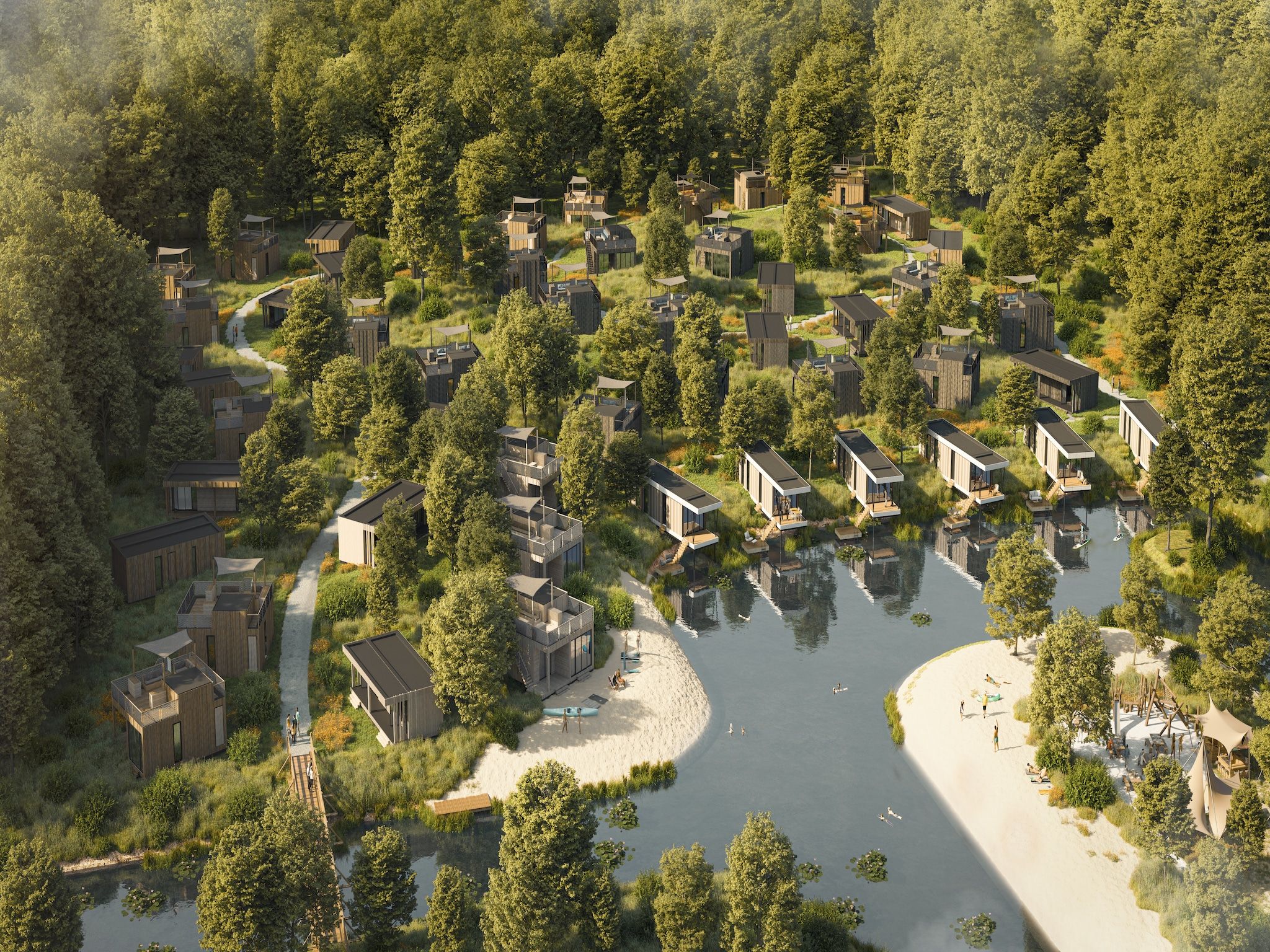 Parkfaciliteiten bij Resort de Parel 12 in Zeewolde