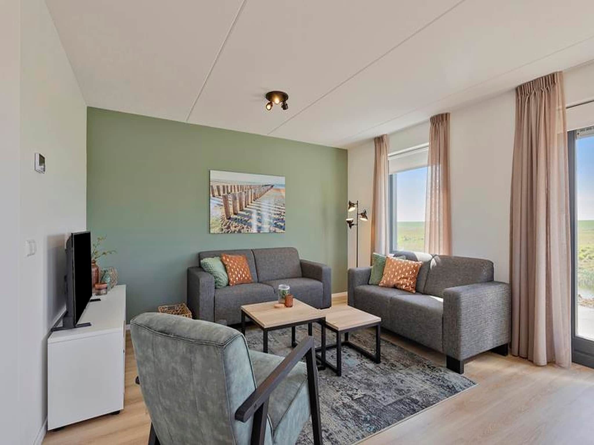 De woonkamer van Schollevaer Huis Nr 34 in Scherpenisse