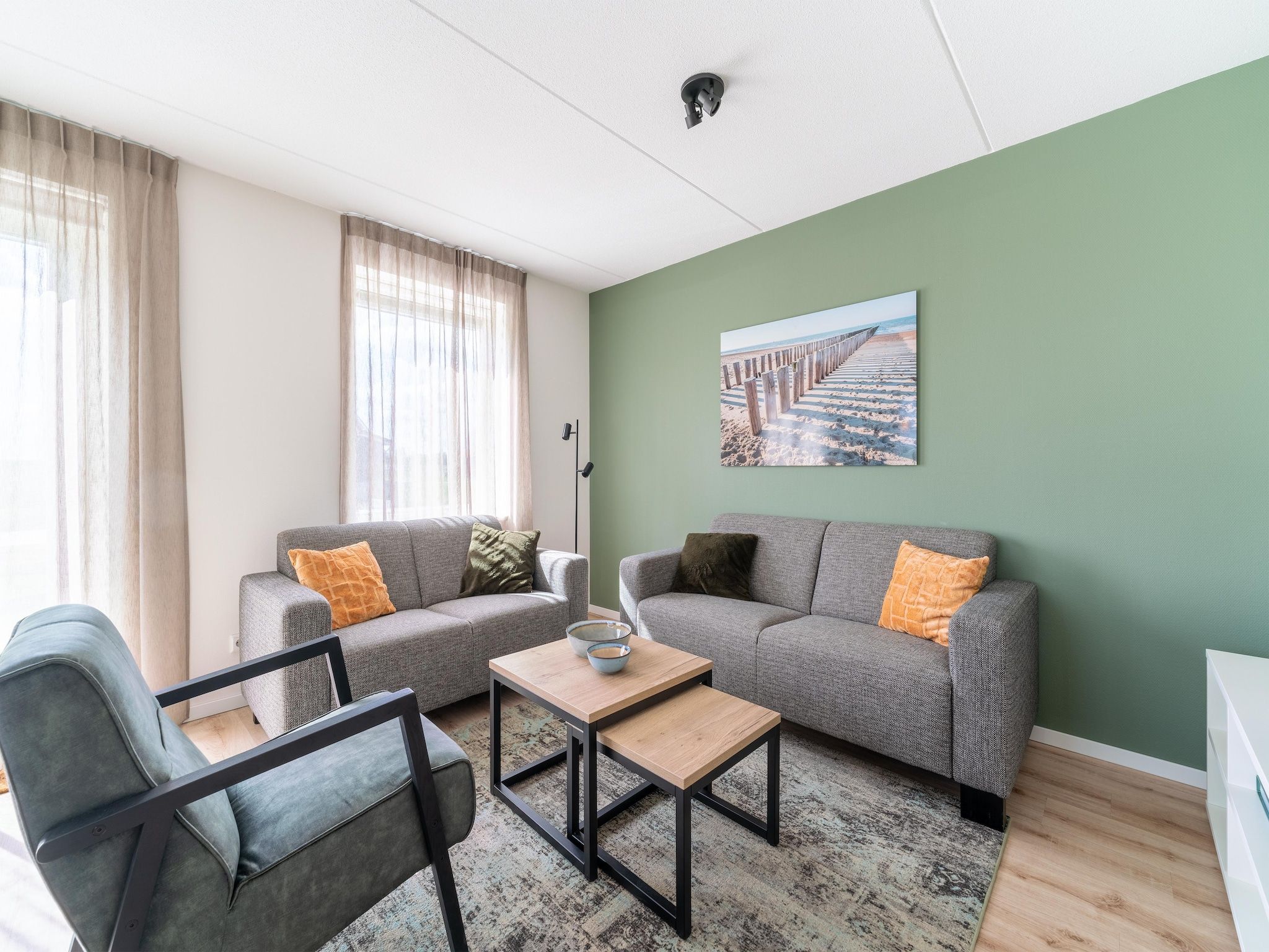 De woonkamer van Schollevaer Huis Nr 34 in Scherpenisse