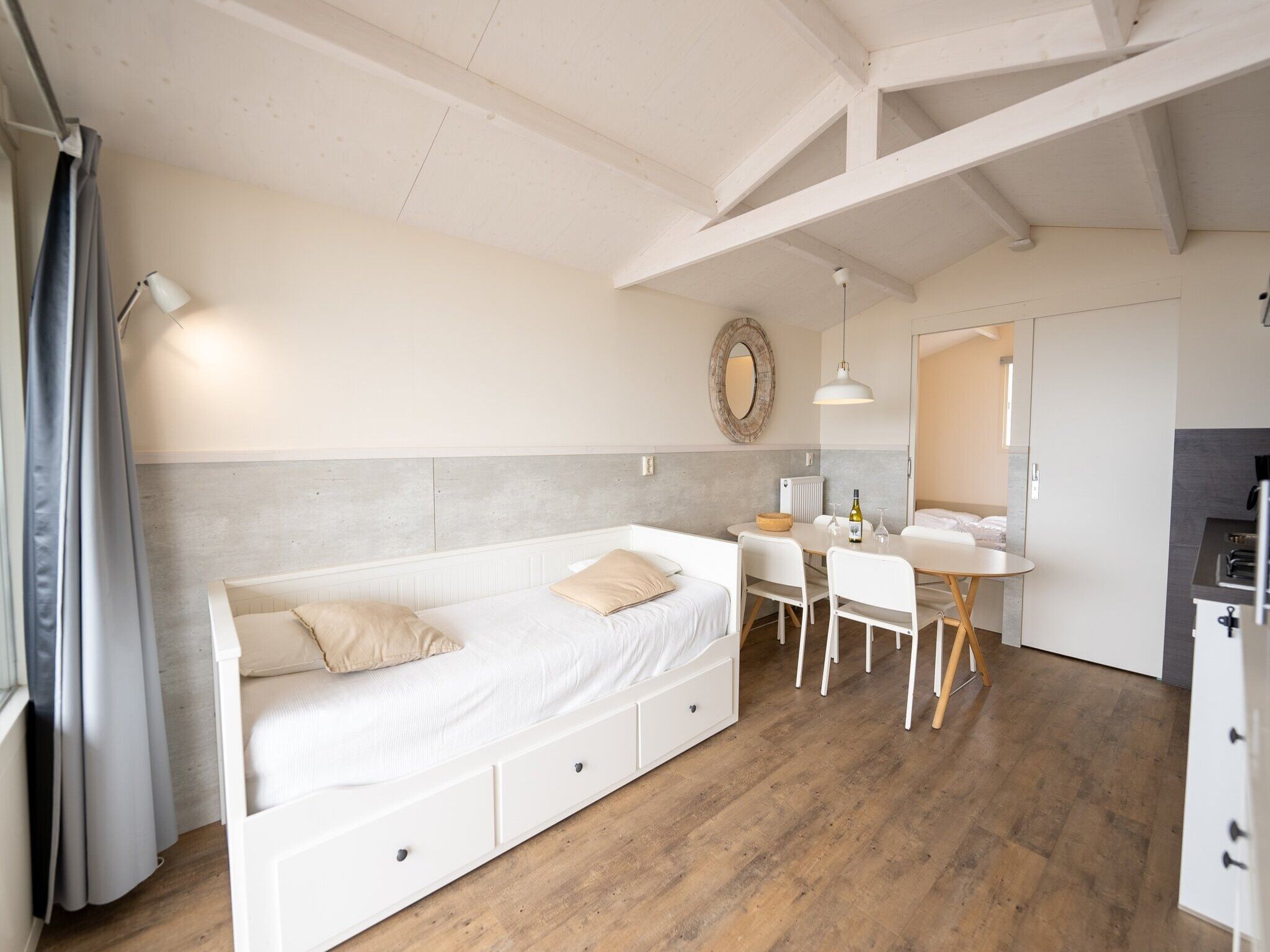 De woonkamer van Resort Beach Houses Wijk aan Zee 2 in Wijk aan Zee