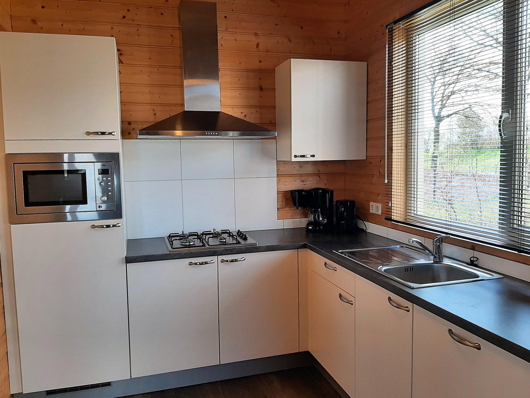 De keuken van Vakantiehuisje 19 in Someren-Heide