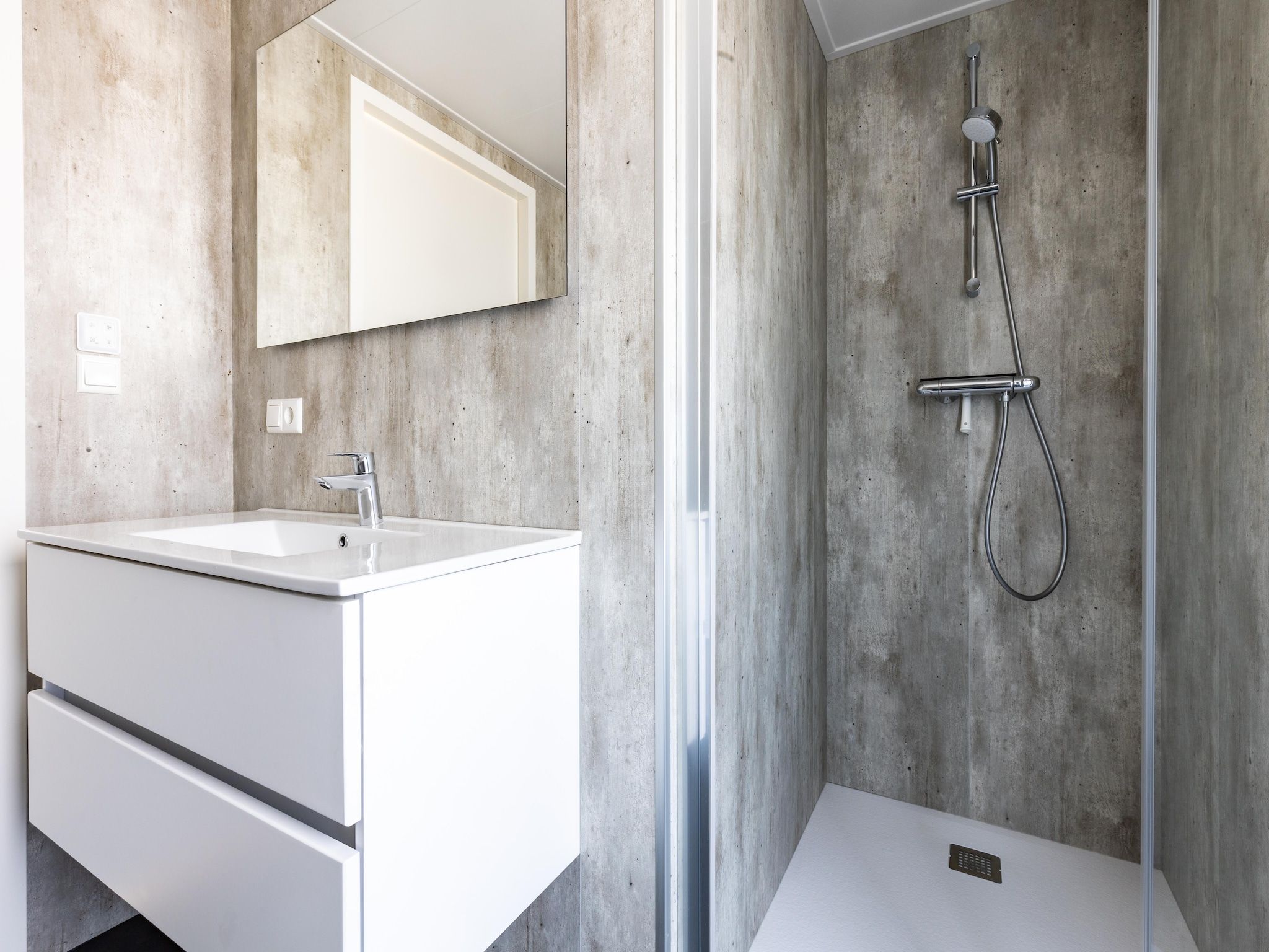 De badkamer van Vakantiepark Molenvelden 7 in Veldhoven