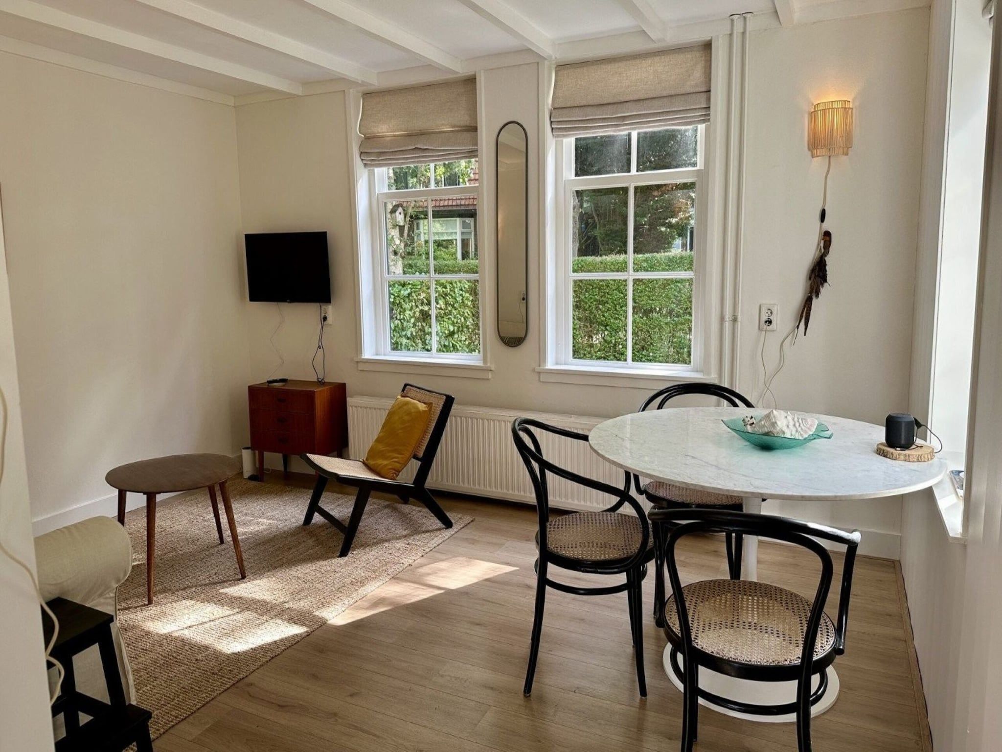 De eetkamer van Vakantiehuis Fijn in Bergen