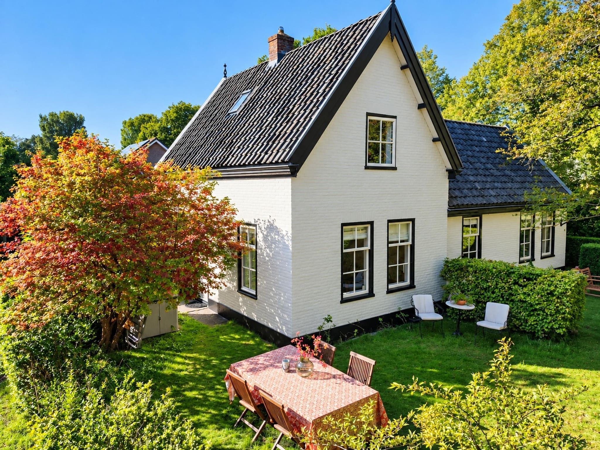 De buitenkant van Vakantiehuis Fijn in Bergen