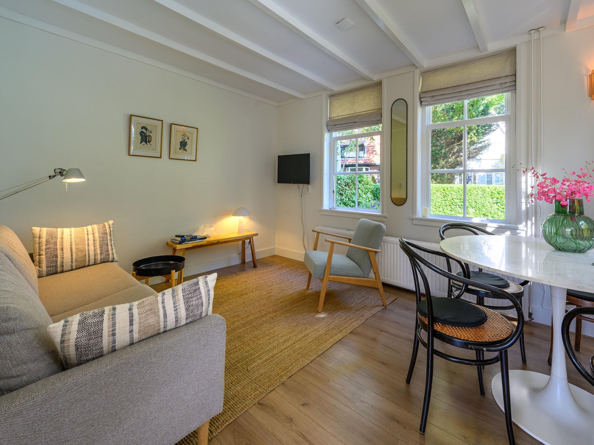 De woonkamer van Vakantiehuis Fijn in Bergen