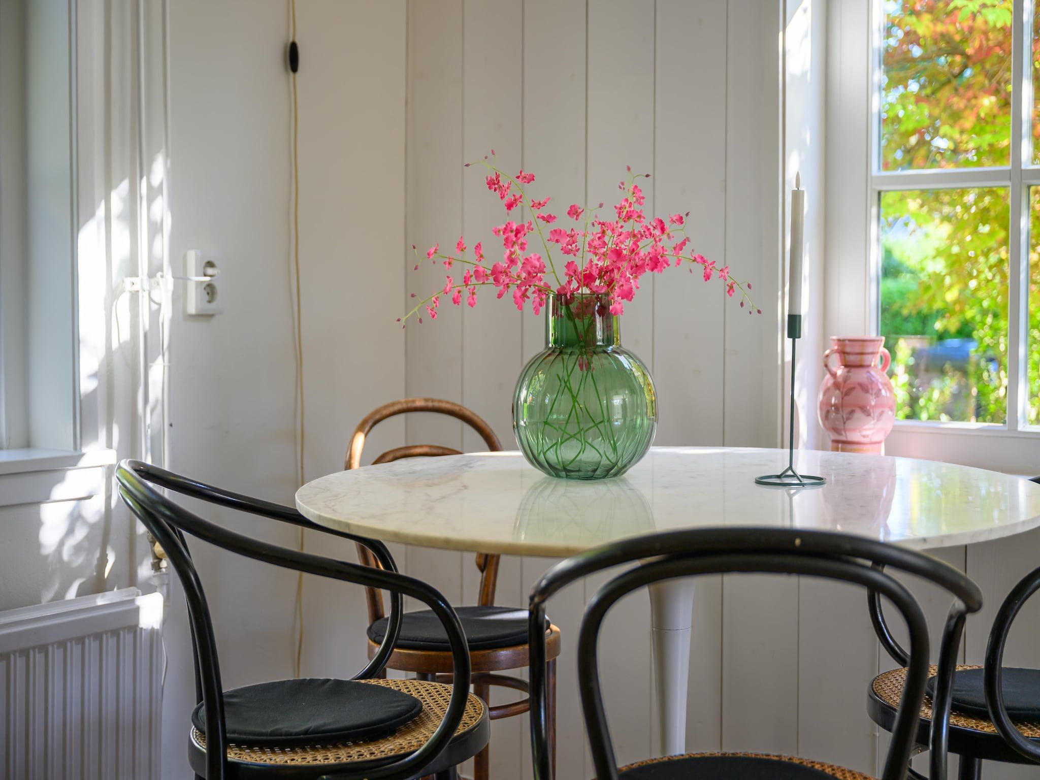 De eetkamer van Vakantiehuis Fijn in Bergen