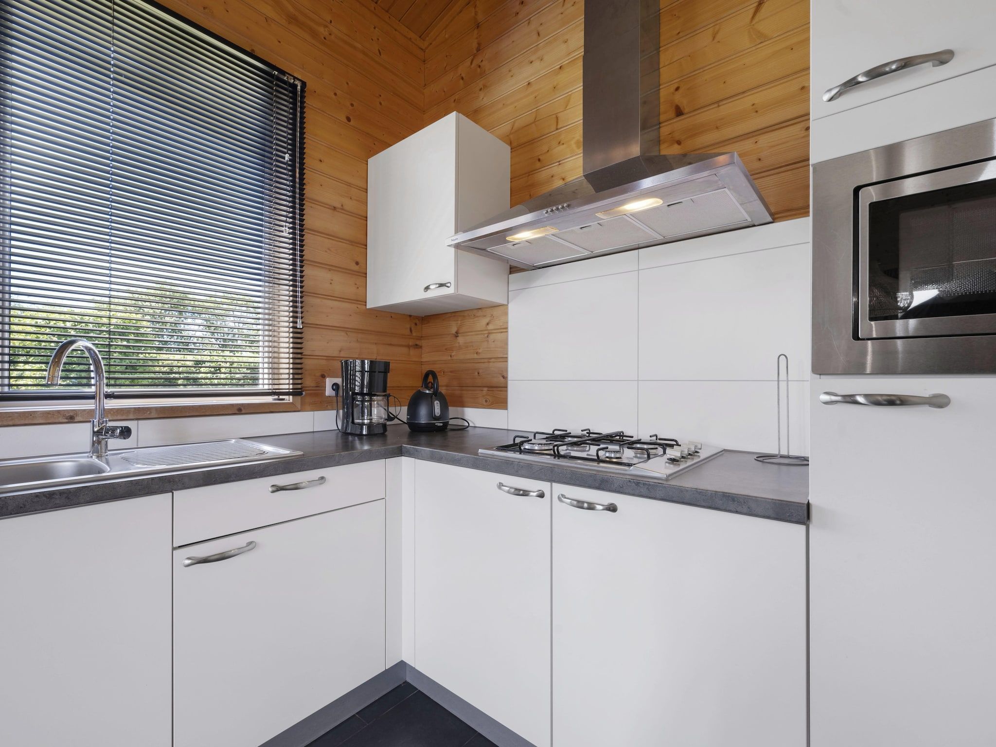De keuken van Vakantiehuisje 20 in Someren-Heide