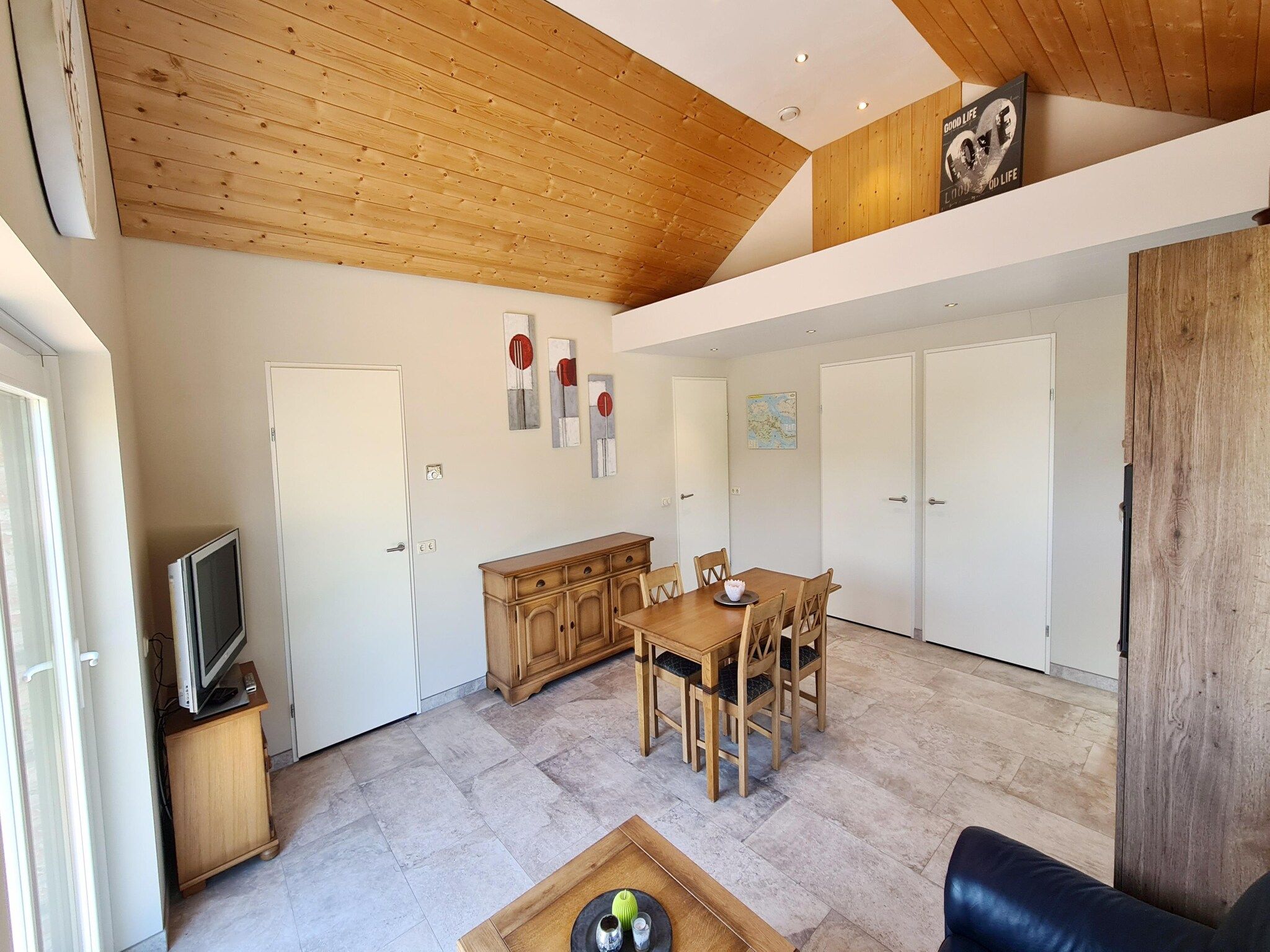 De woonkamer van Kustwoning Baarland in Zeeland in Baarland