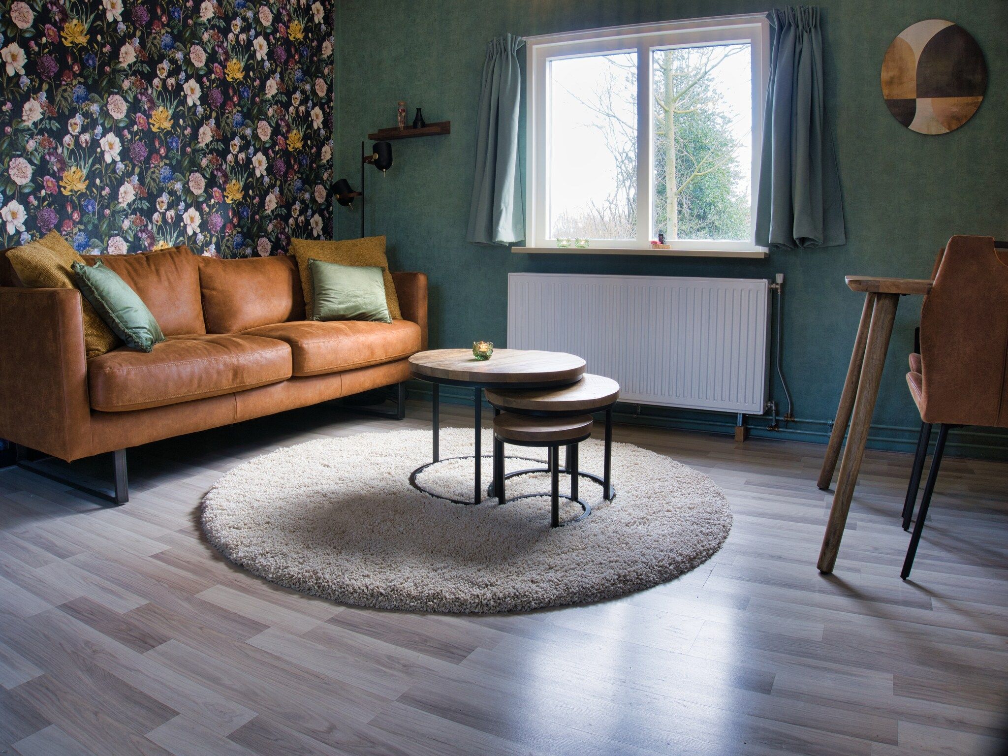 De woonkamer van Elperhof Schoonloo 16B in Schoonloo