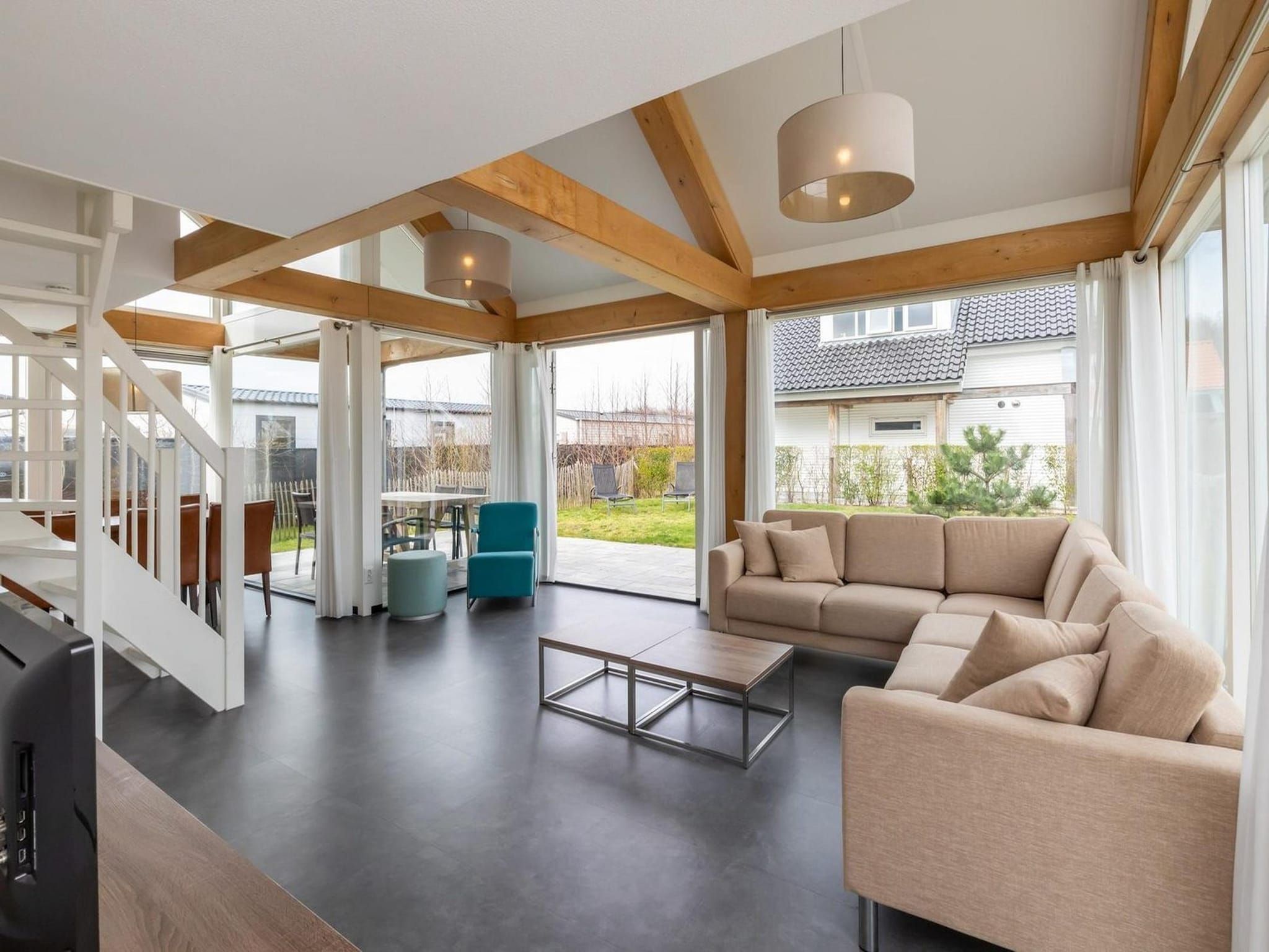 De woonkamer van Strandvilla 30 in Renesse