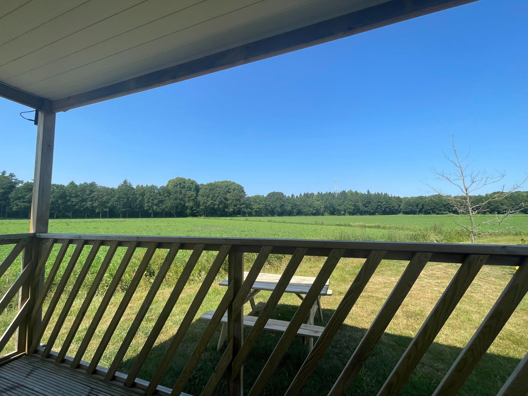 Het uitzicht vanaf Elperhof Veldlodge in Schoonloo