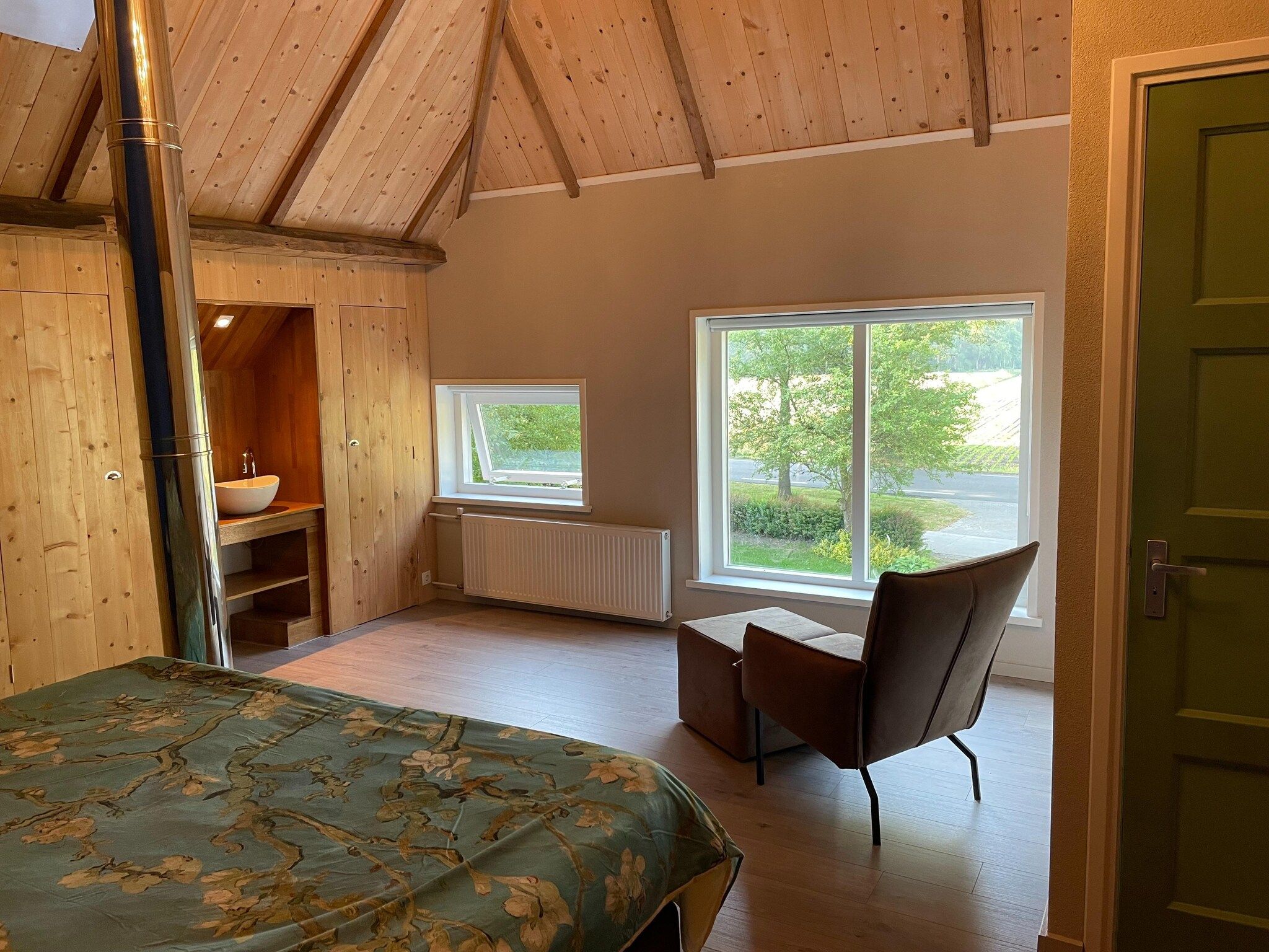 Een slaapkamer van Elperhof home 16A in Schoonloo