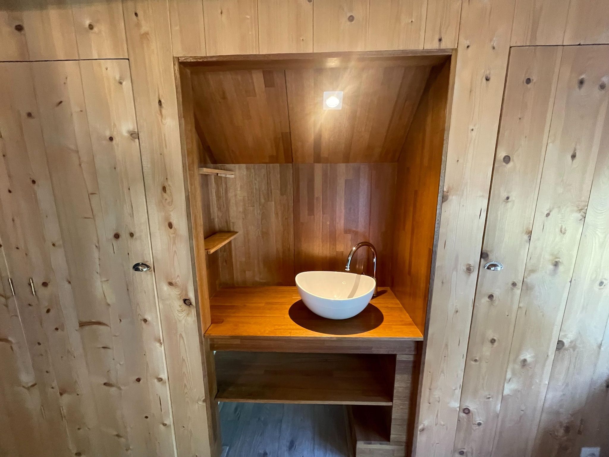 Een slaapkamer van Elperhof home 16A in Schoonloo