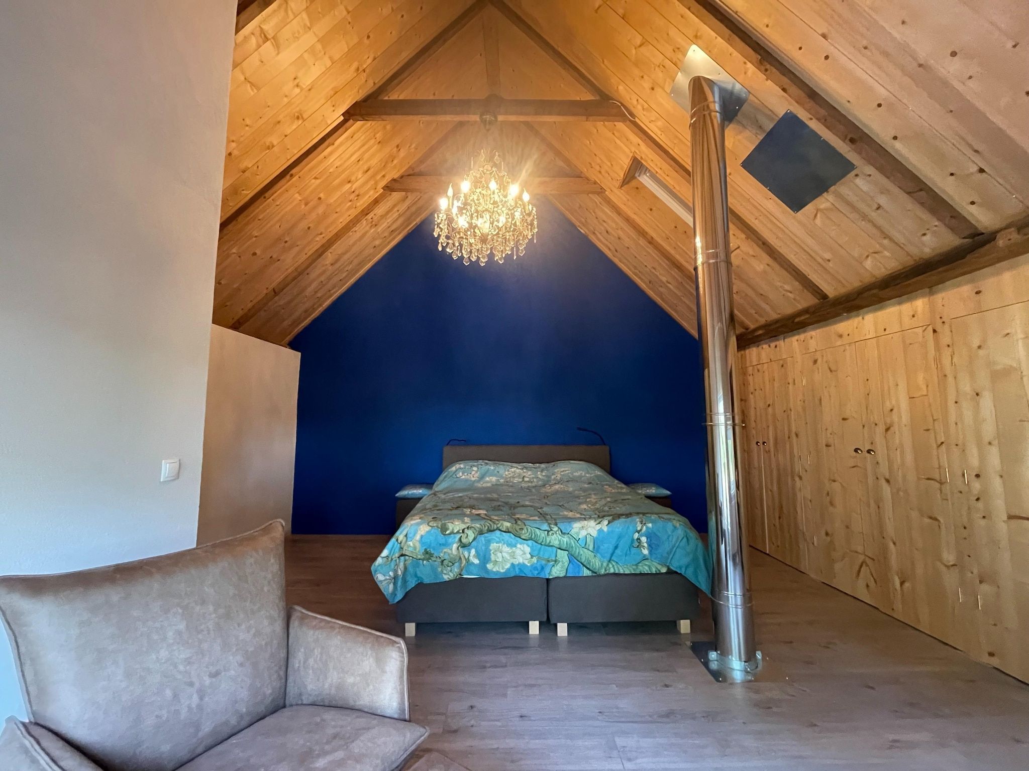 Een slaapkamer van Elperhof home 16A in Schoonloo