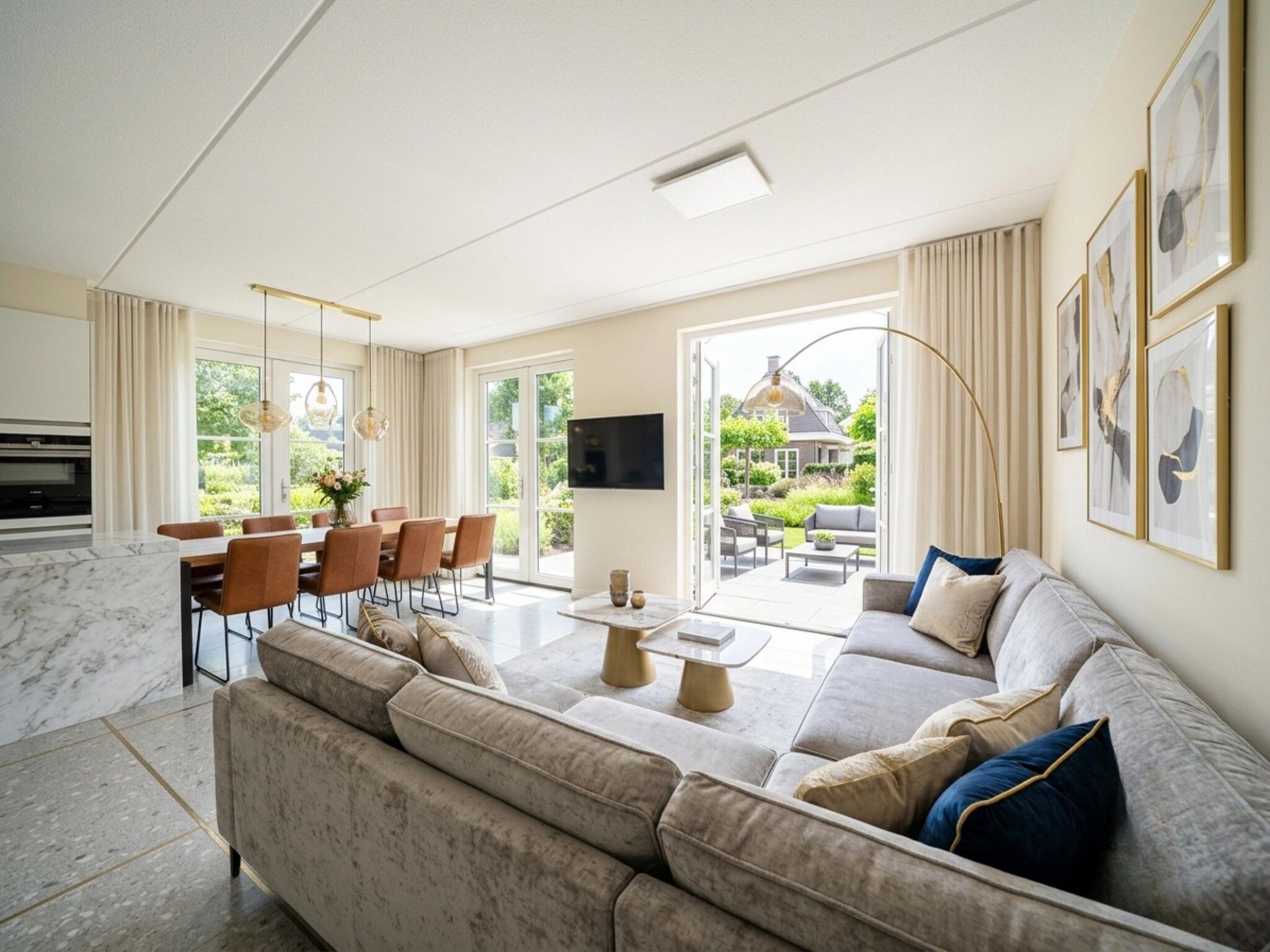 De woonkamer van De&nbsp;Wiersse&nbsp;8 in Lochem