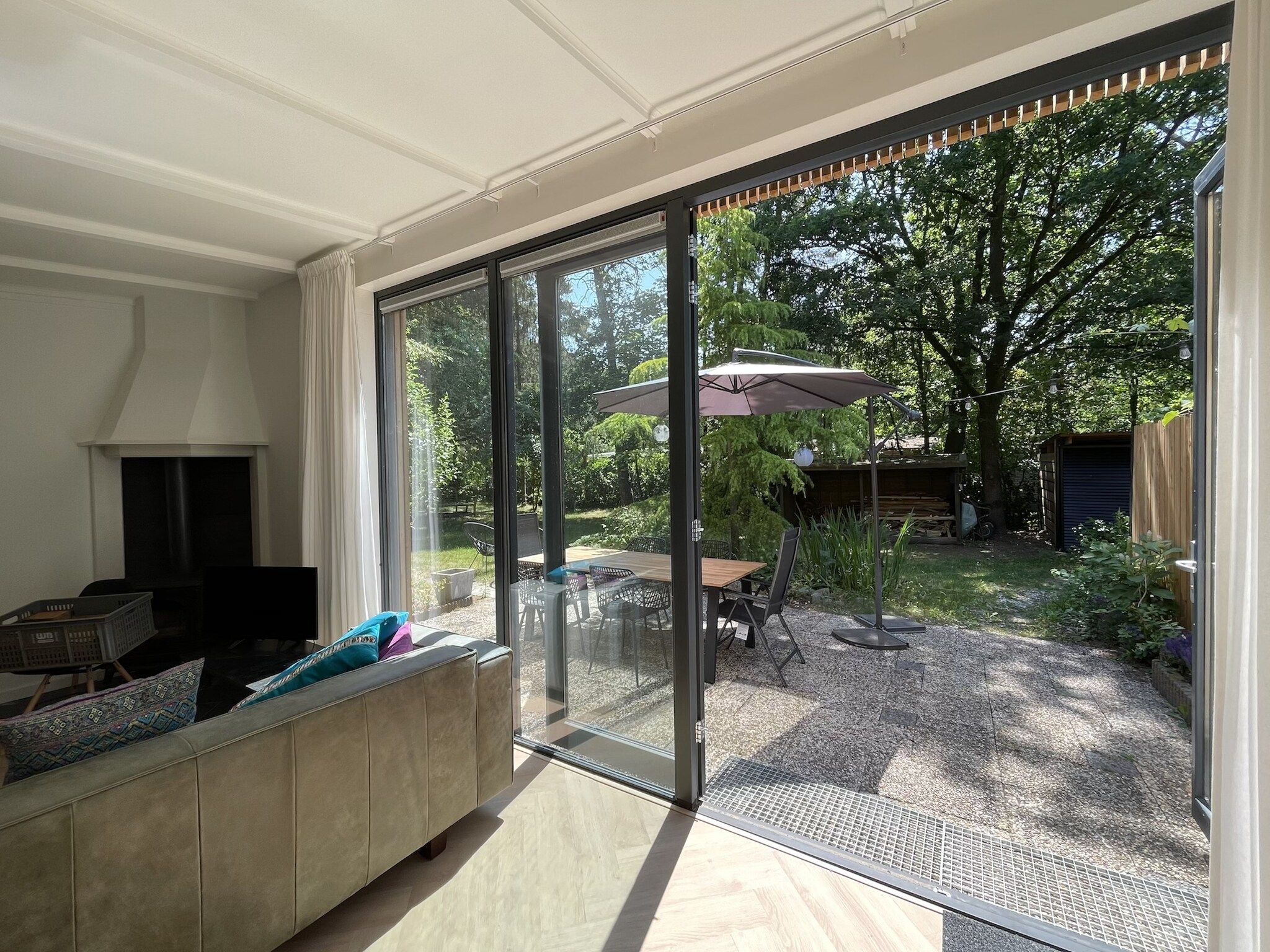 Het uitzicht vanaf Bos suite in Zelhem