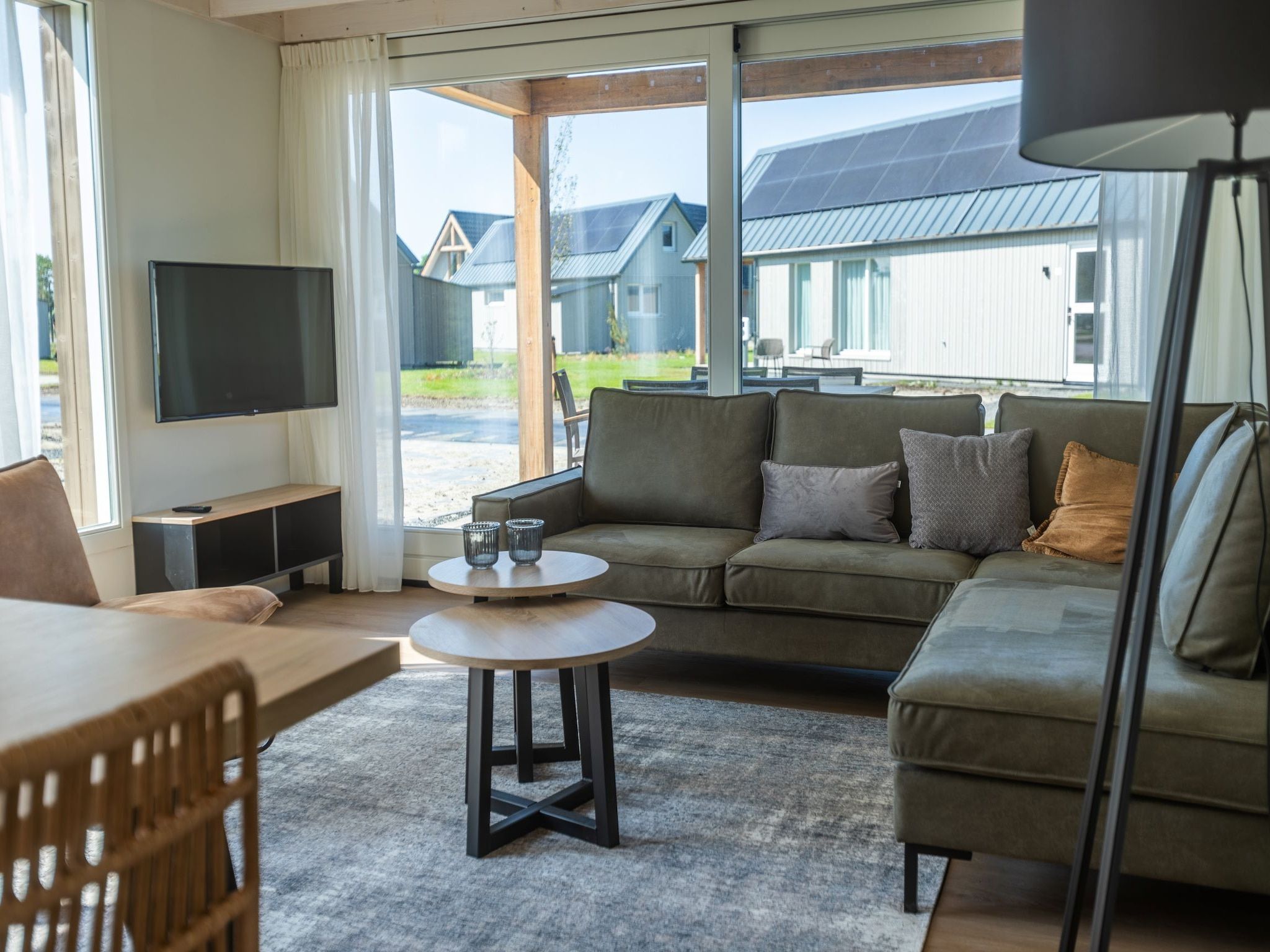 De woonkamer van Duinvilla 8 in Cadzand