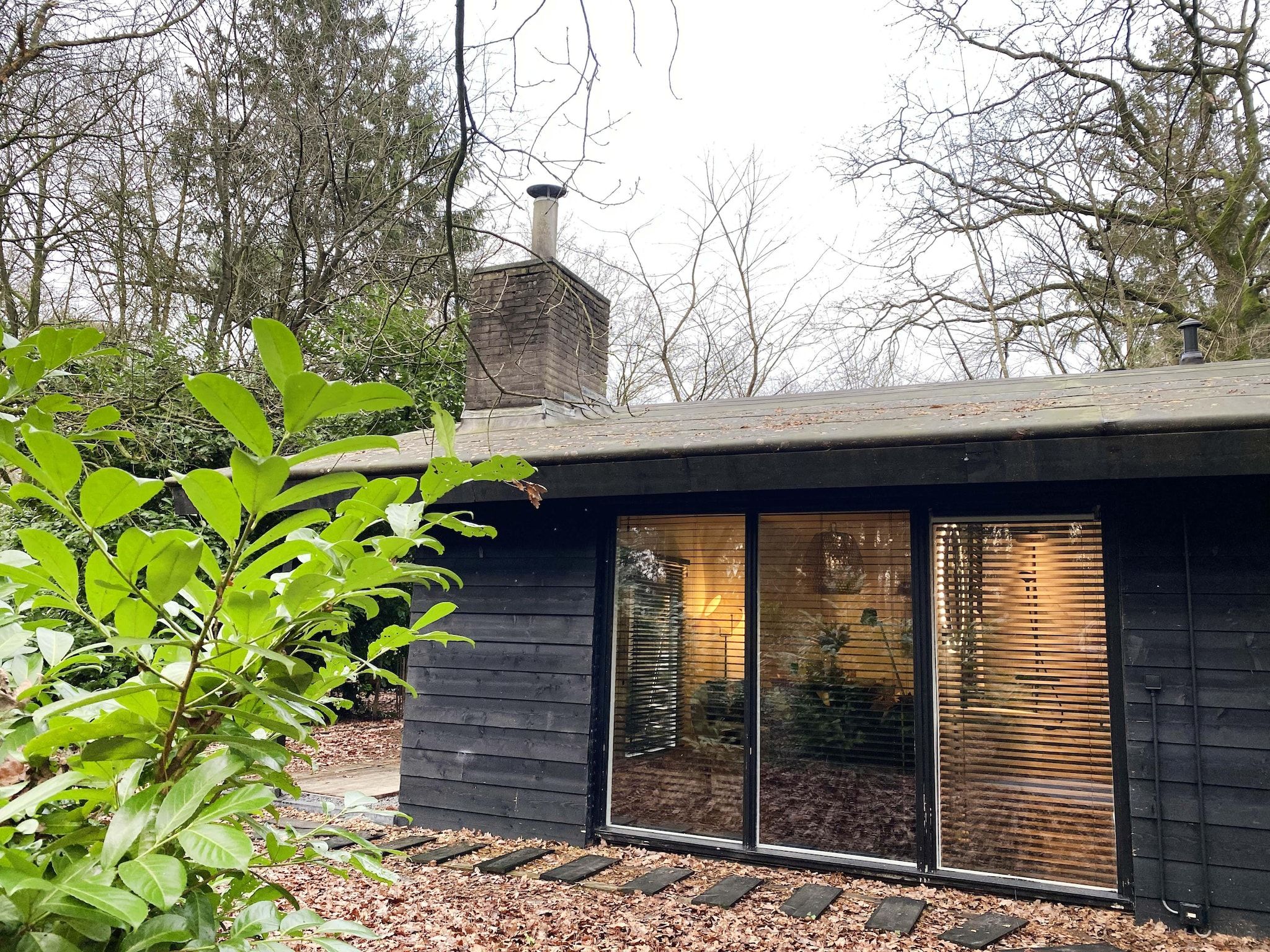 De buitenkant van Dutch Cabin Houses 45 in Rheezerveen