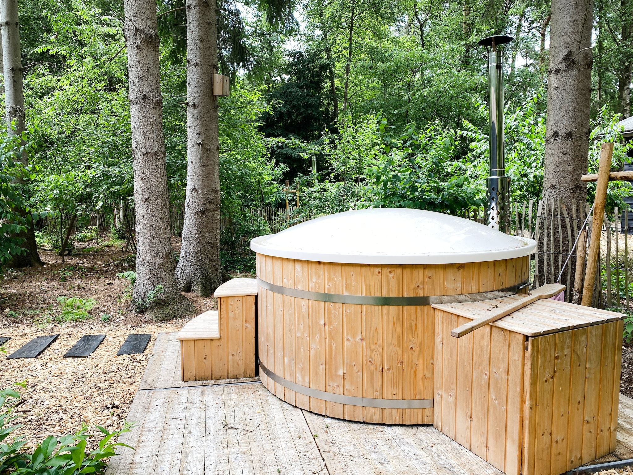 Wellness bij Dutch Cabin Houses C65 in Rheezerveen