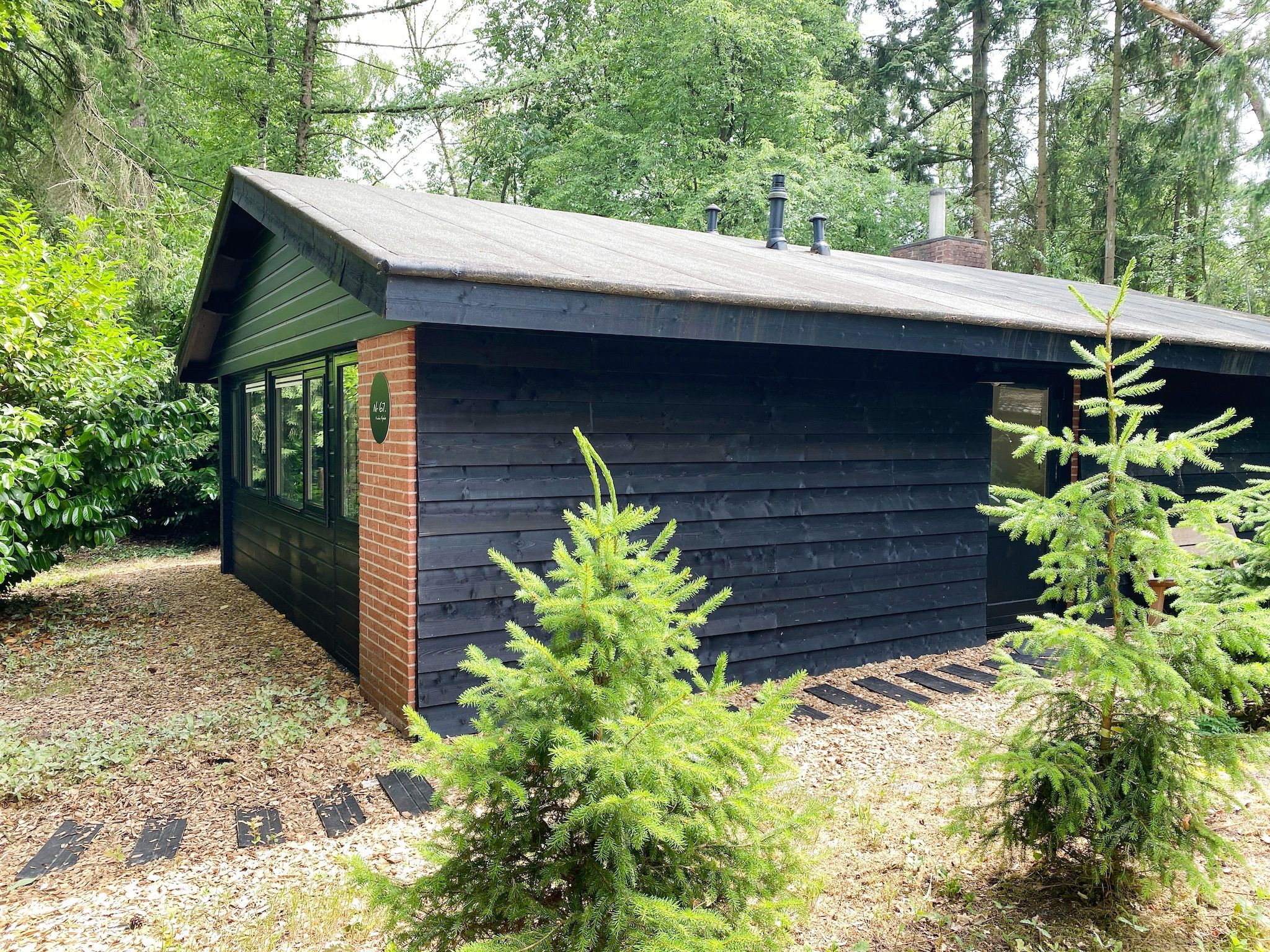 De buitenkant van Dutch Cabin Houses C67 in Rheezerveen