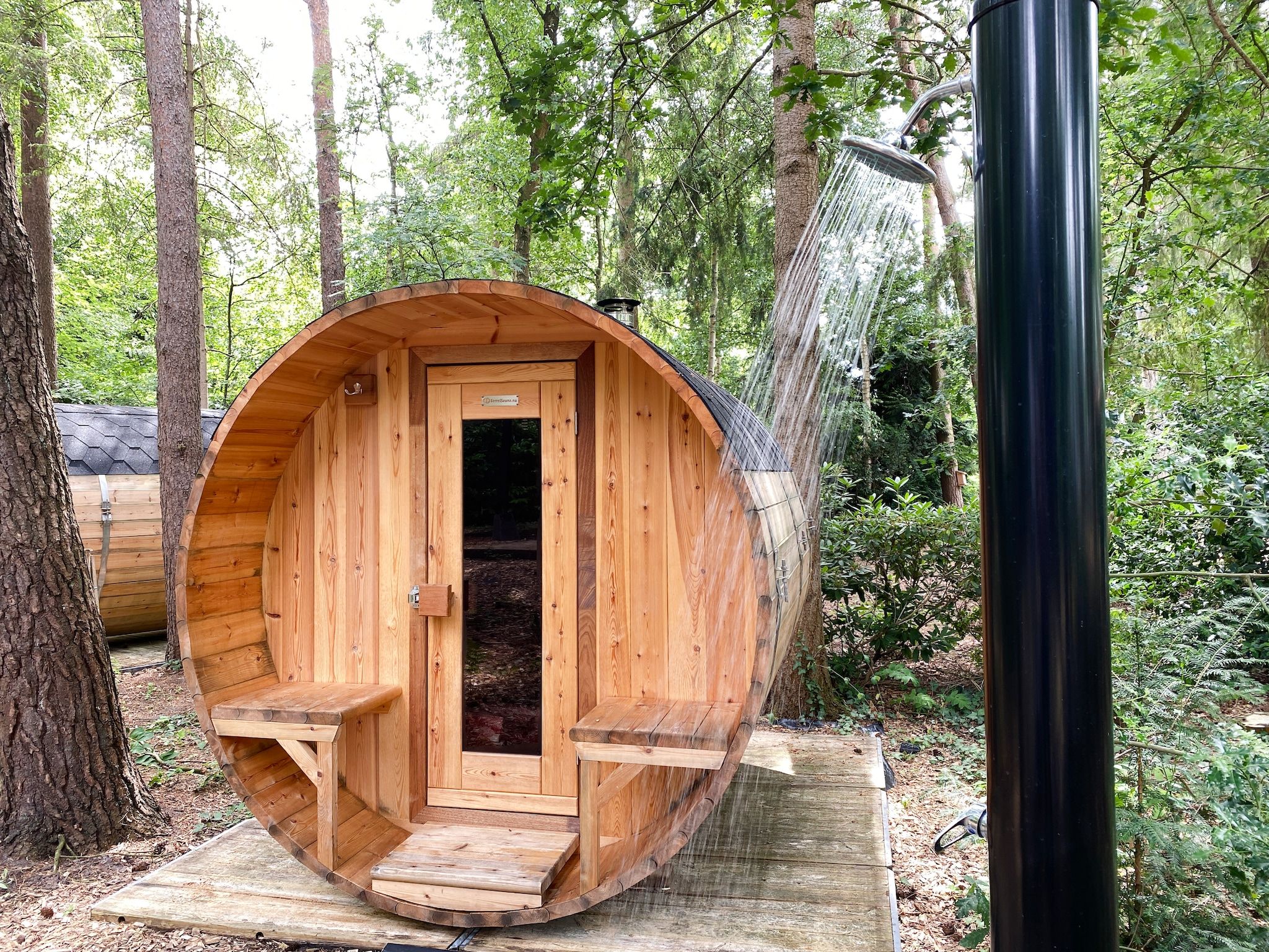 Wellness bij Dutch Cabin Houses C67 in Rheezerveen