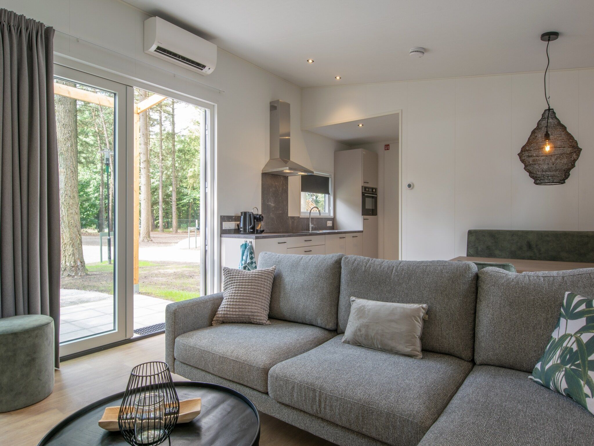 De woonkamer van Bospark 't Wolfsven 19 in Mierlo