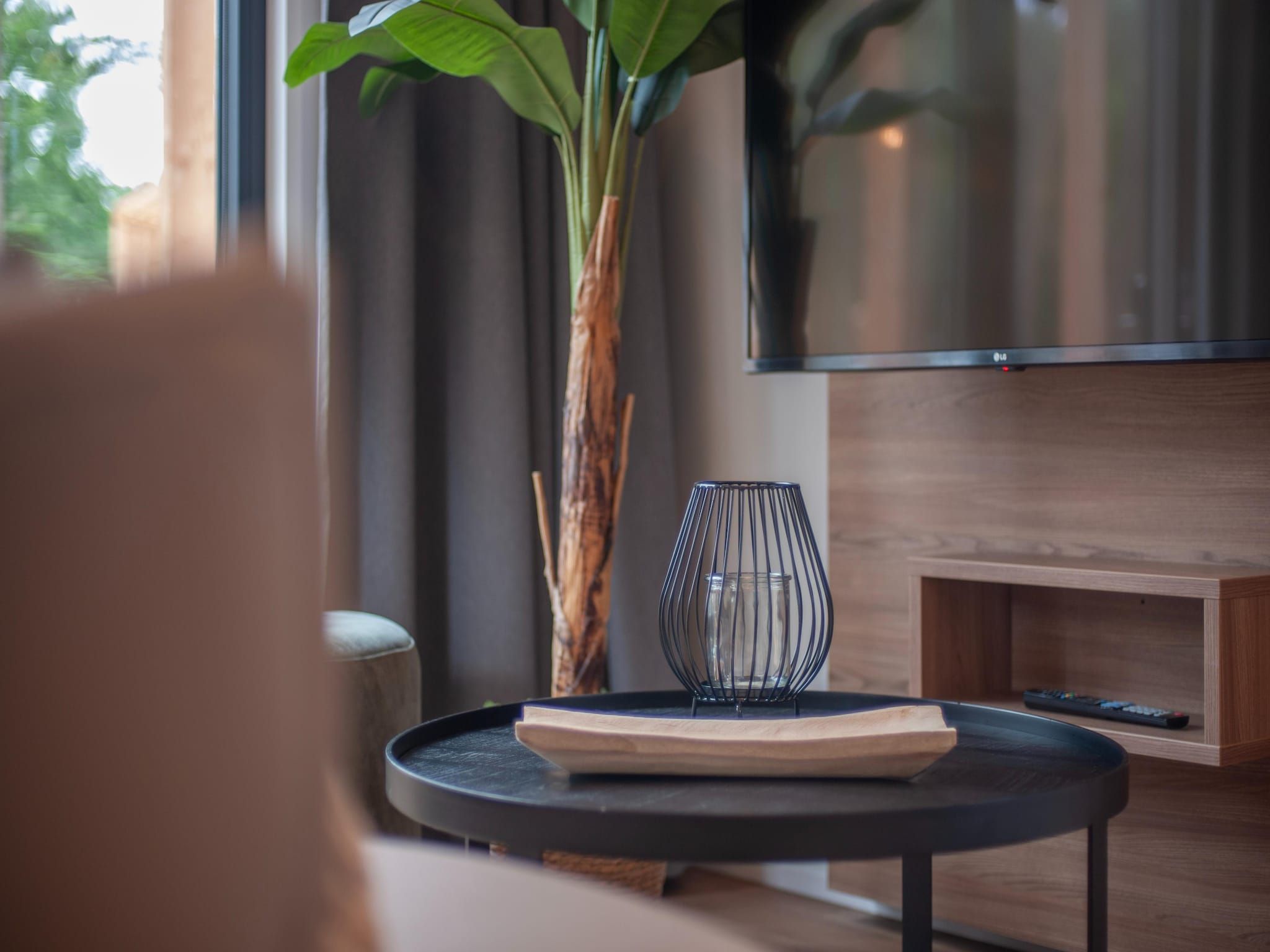 De woonkamer van Bospark 't Wolfsven 21 in Mierlo