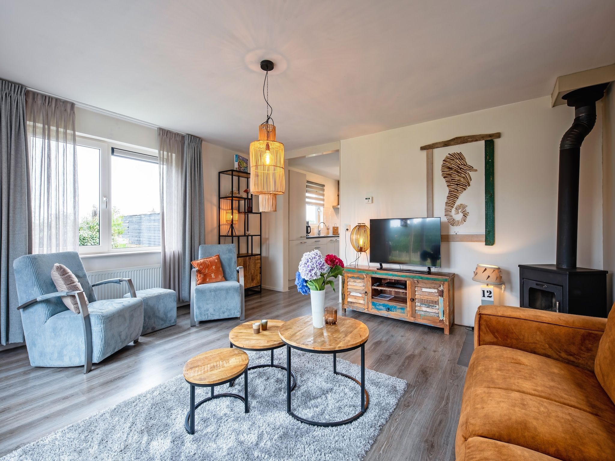 De woonkamer van Wulpenweid 12 in Den Burg