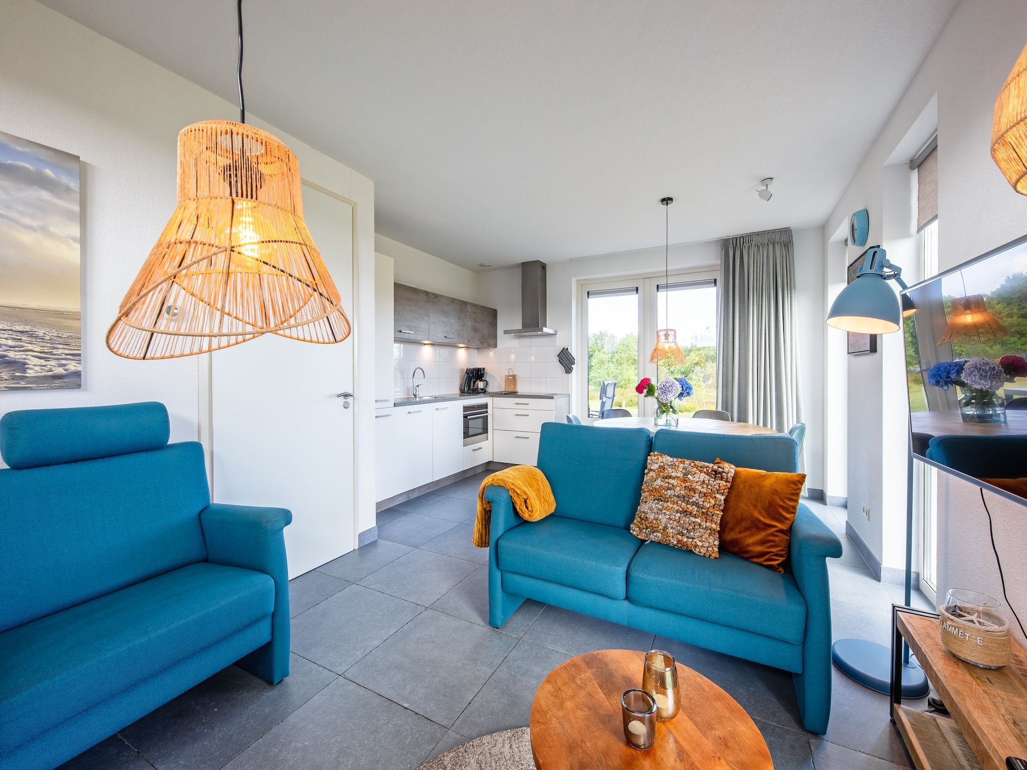 De woonkamer van Wulpenweid 12A in Den Burg