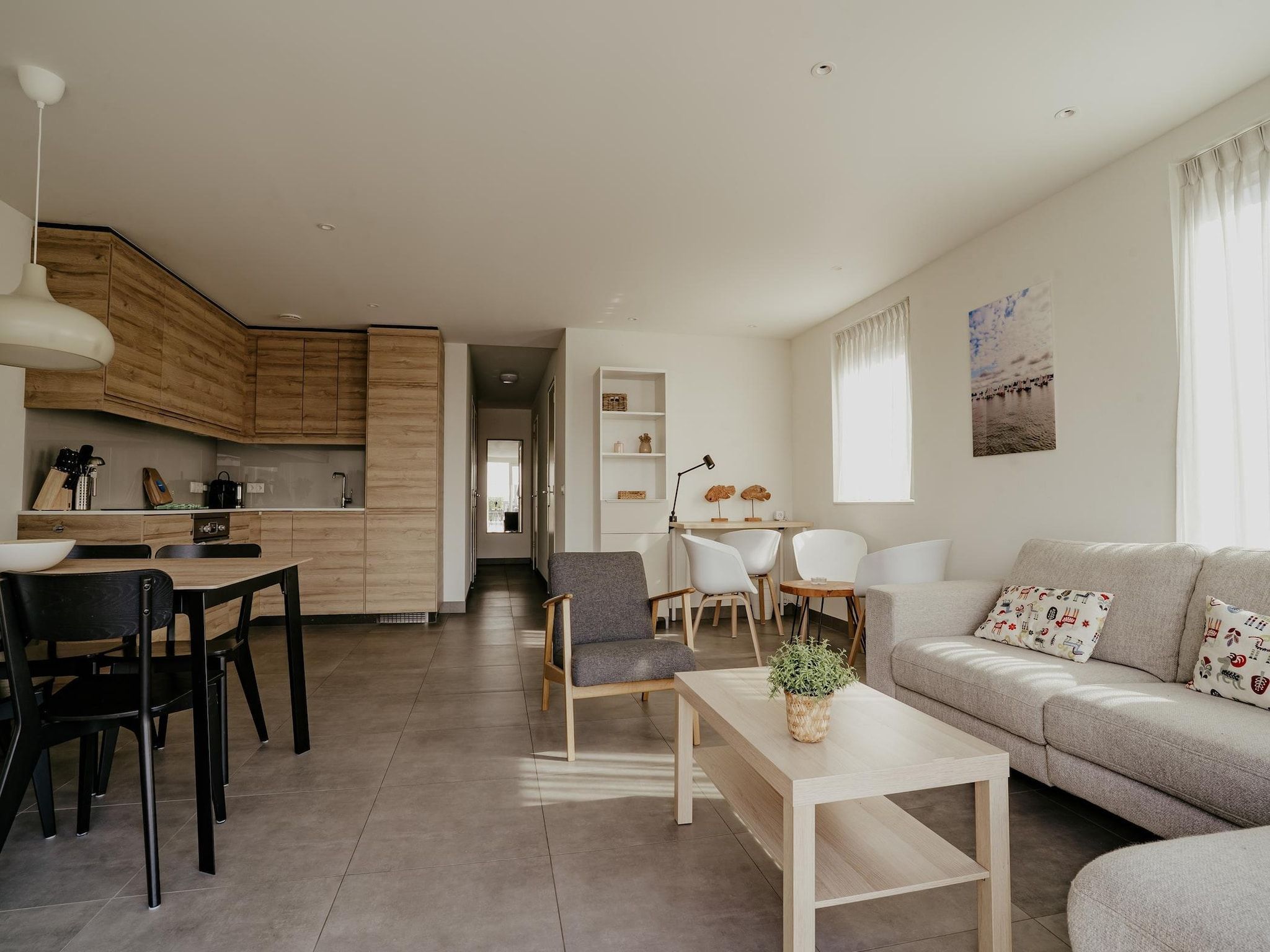 De woonkamer van Waterpark de Meerparel 13 in Uitgeest