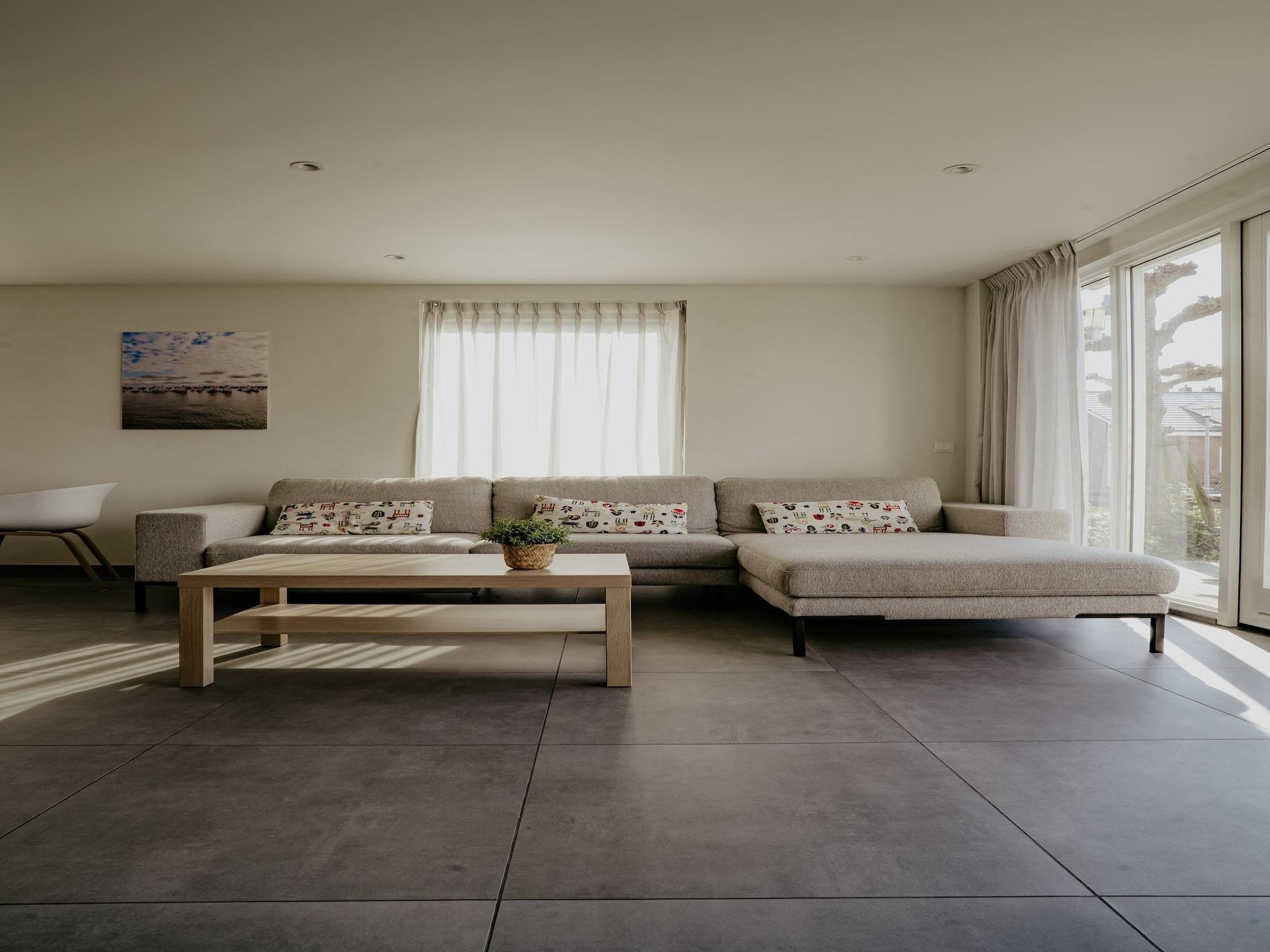 De woonkamer van Waterpark de Meerparel 13 in Uitgeest