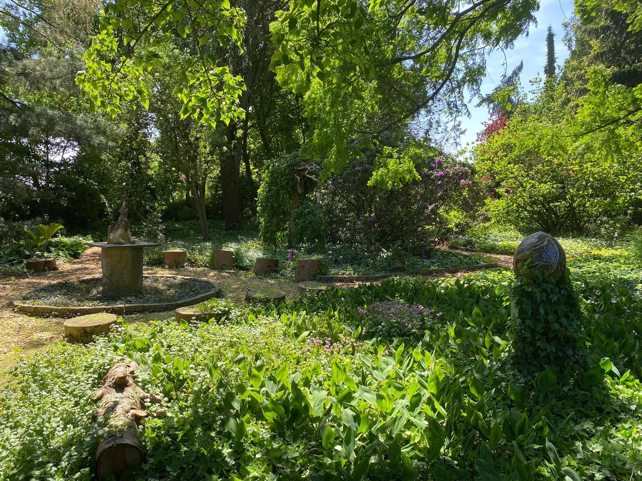 De tuin van Dorpswoning Het Tolhuis in Leende
