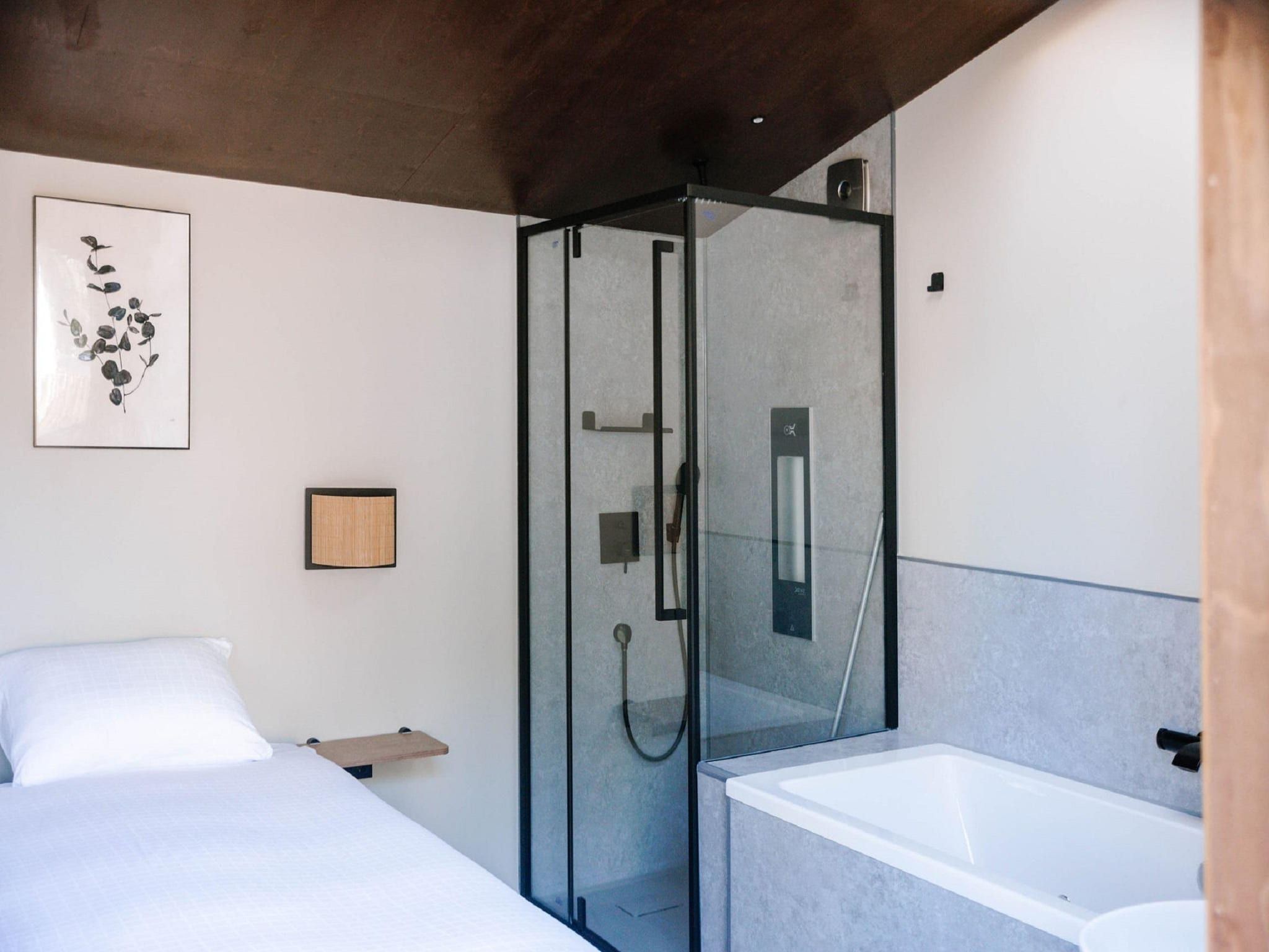 Een slaapkamer van Landgoed De IJsvogel 12 in Voorthuizen