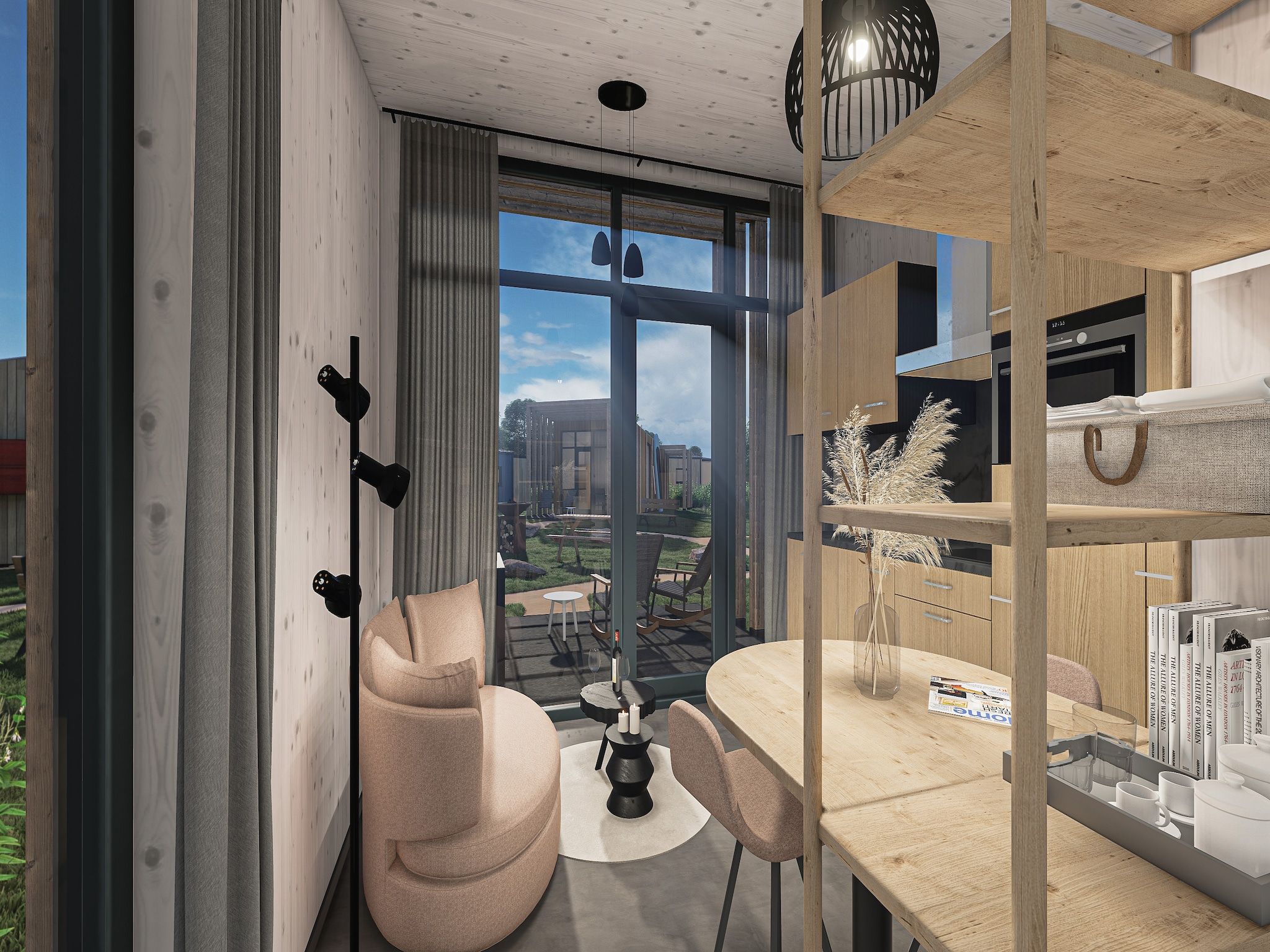 De woonkamer van Vakantiepark Klein Vink 23 in Arcen